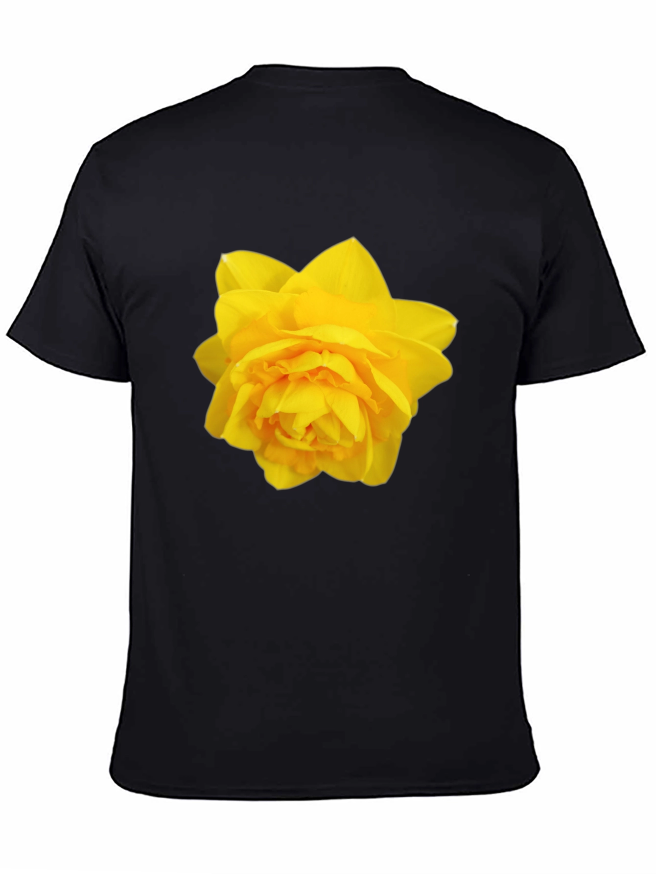 Black Yellow Floral Print T-Shirt - Stylish Men's Casual Wear view 4