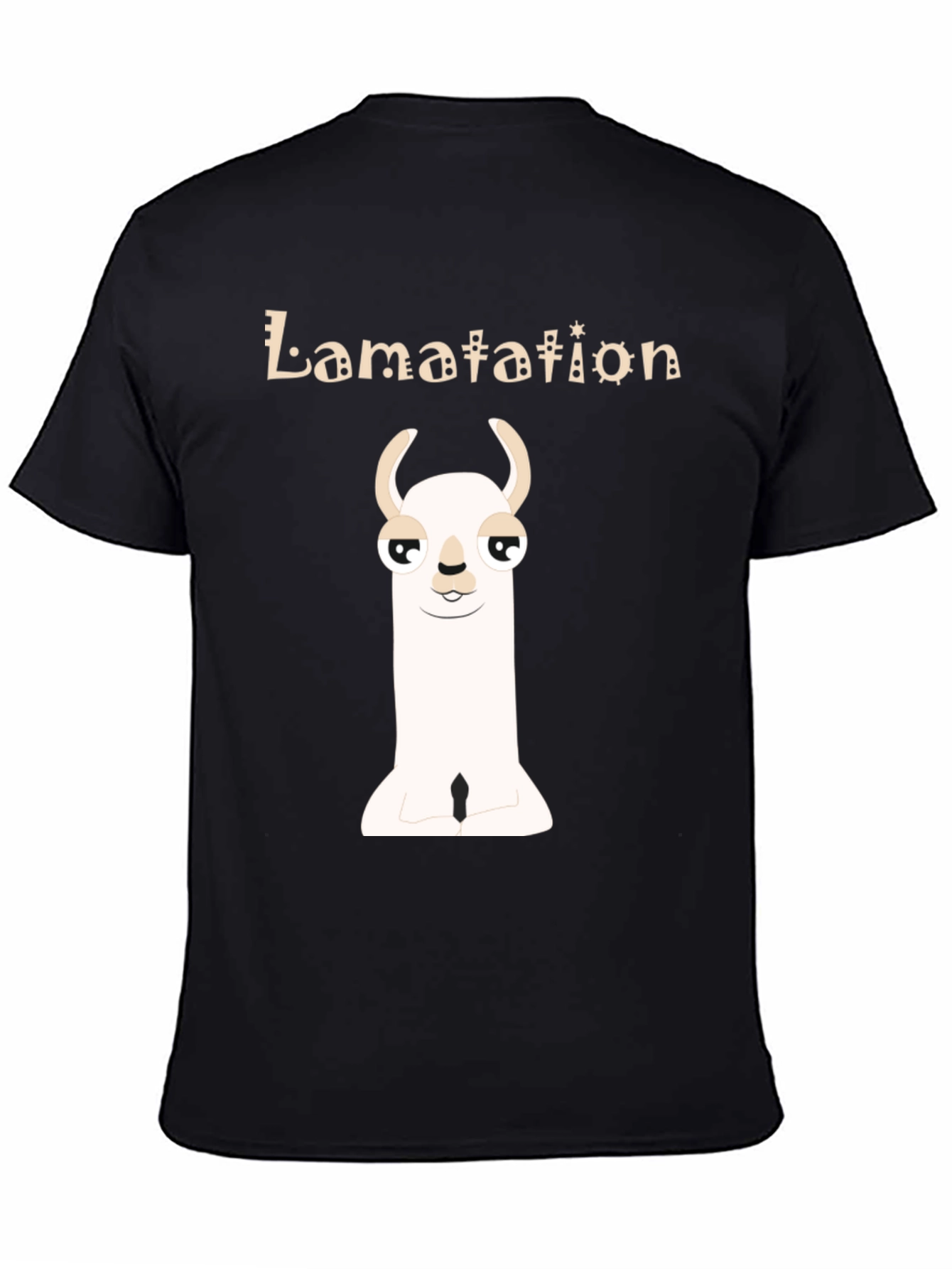 Black Lamatation Llama Graphic Tee view 4