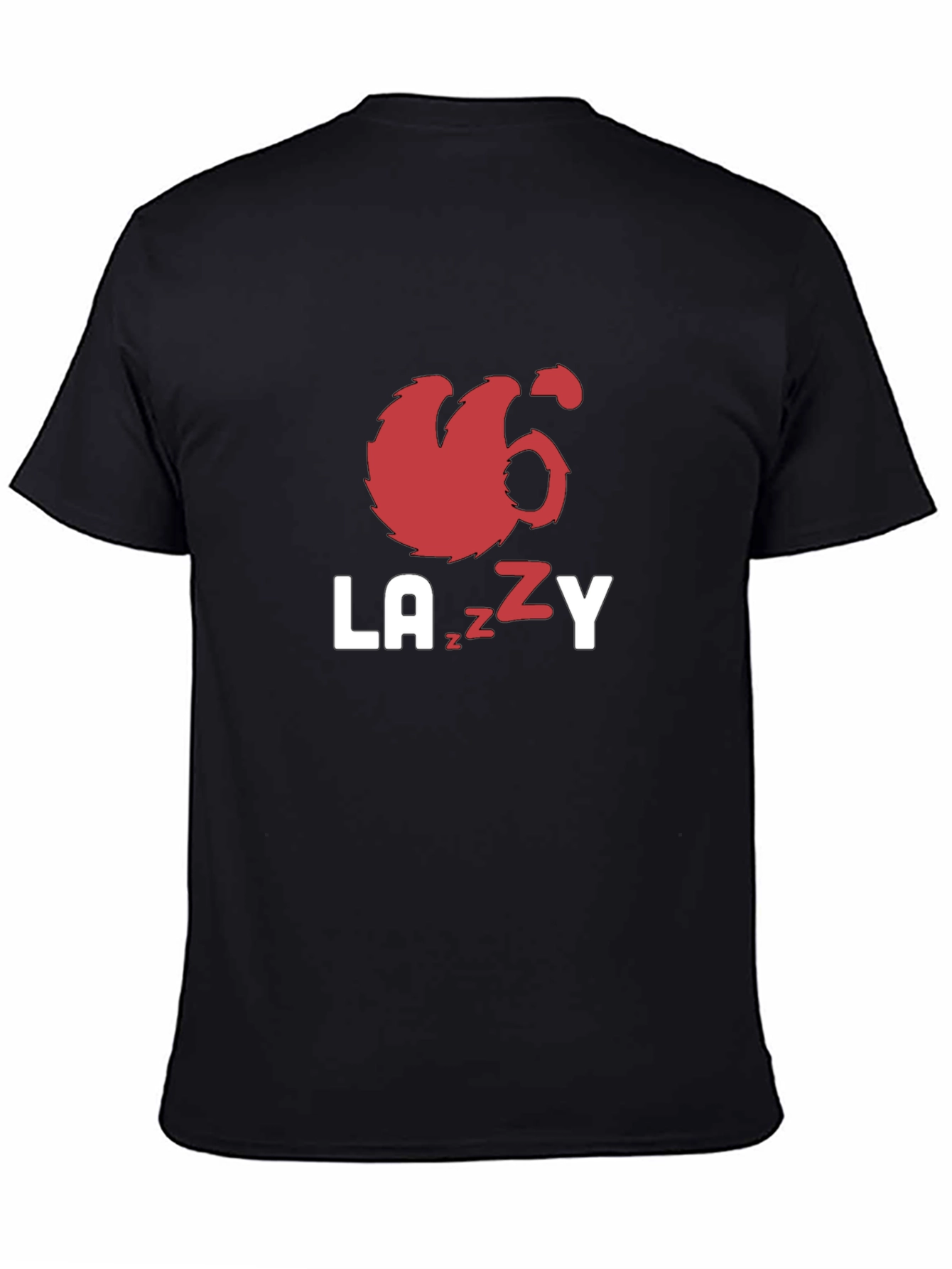 Black Lazy Sloth Graphic Tee - Black Unisex T-Shirt view 4