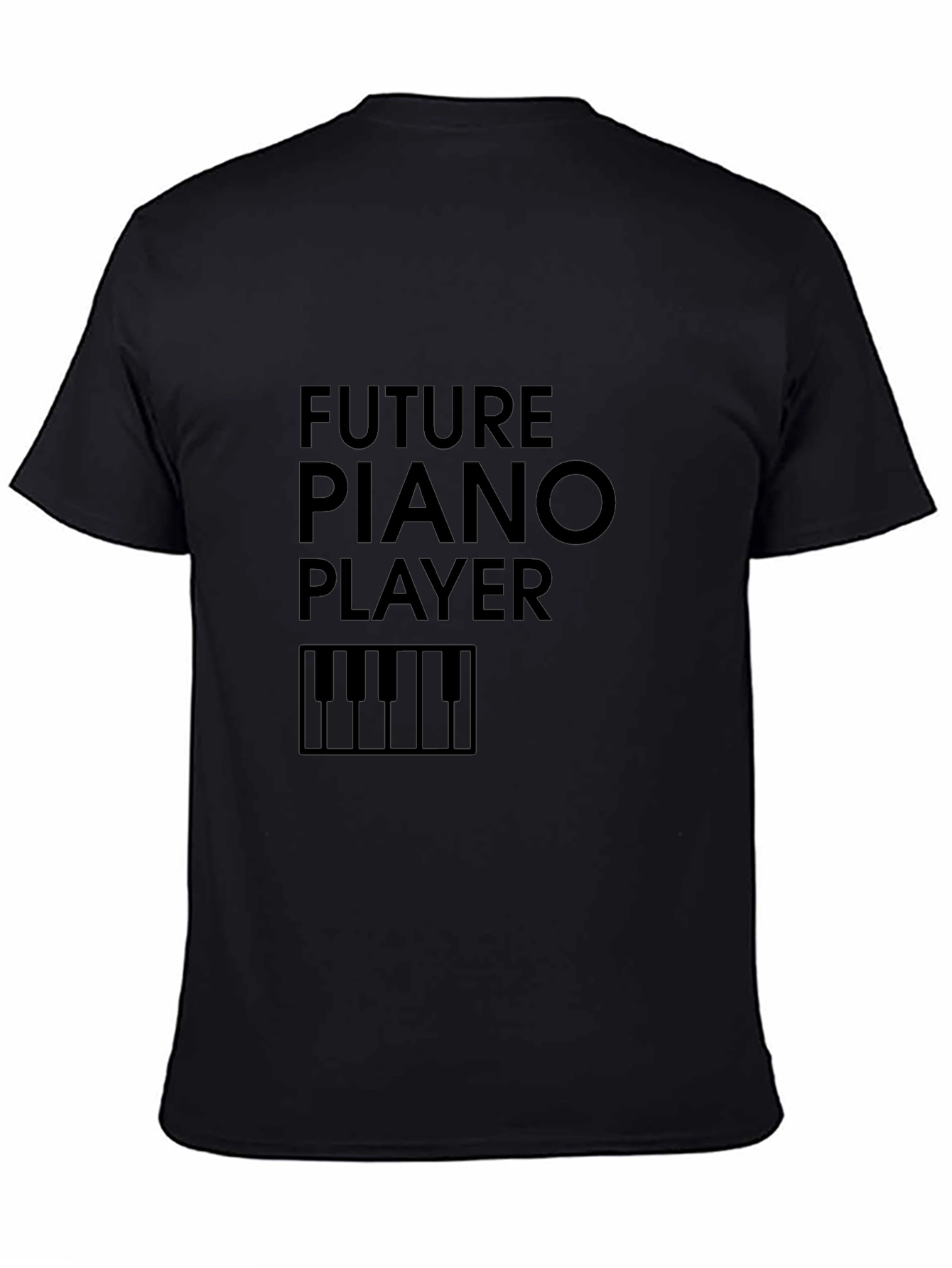 Black Future Piano Player Graphic Tee view 4