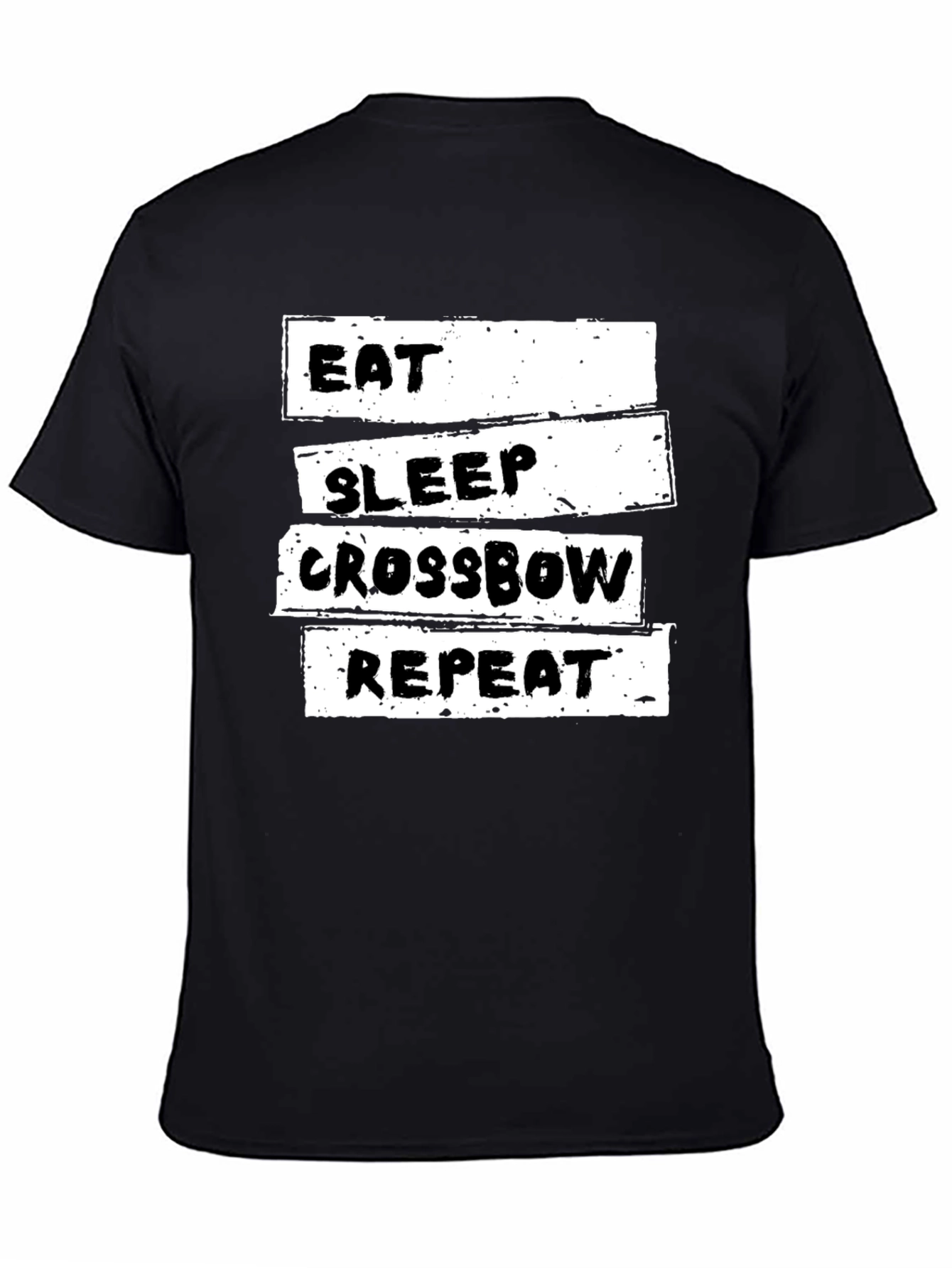 Black Eat Sleep Crossbow Repeat T-Shirt view 4