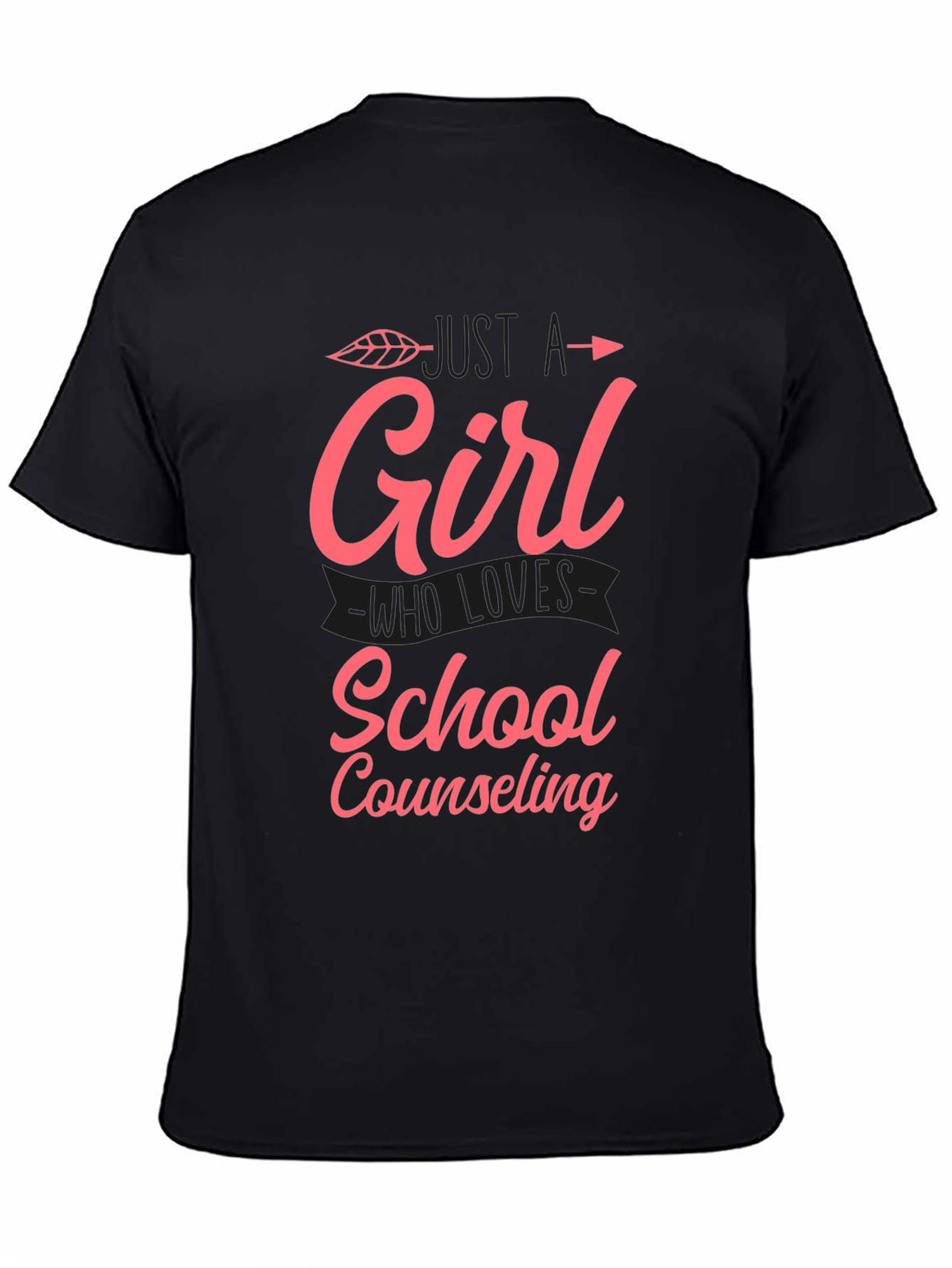 Black Girl Who Loves School Counseling T-Shirt view 4