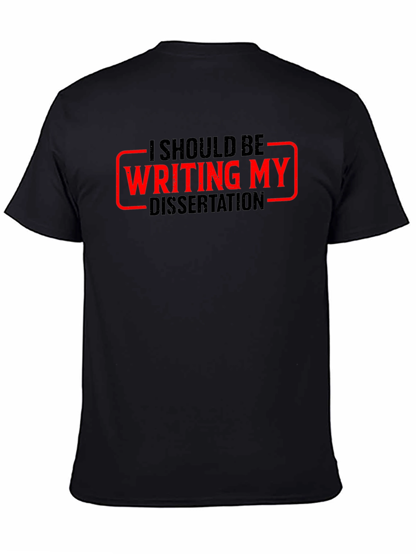Black Dissertation T-Shirt - Funny Academic Humor Tee view 4