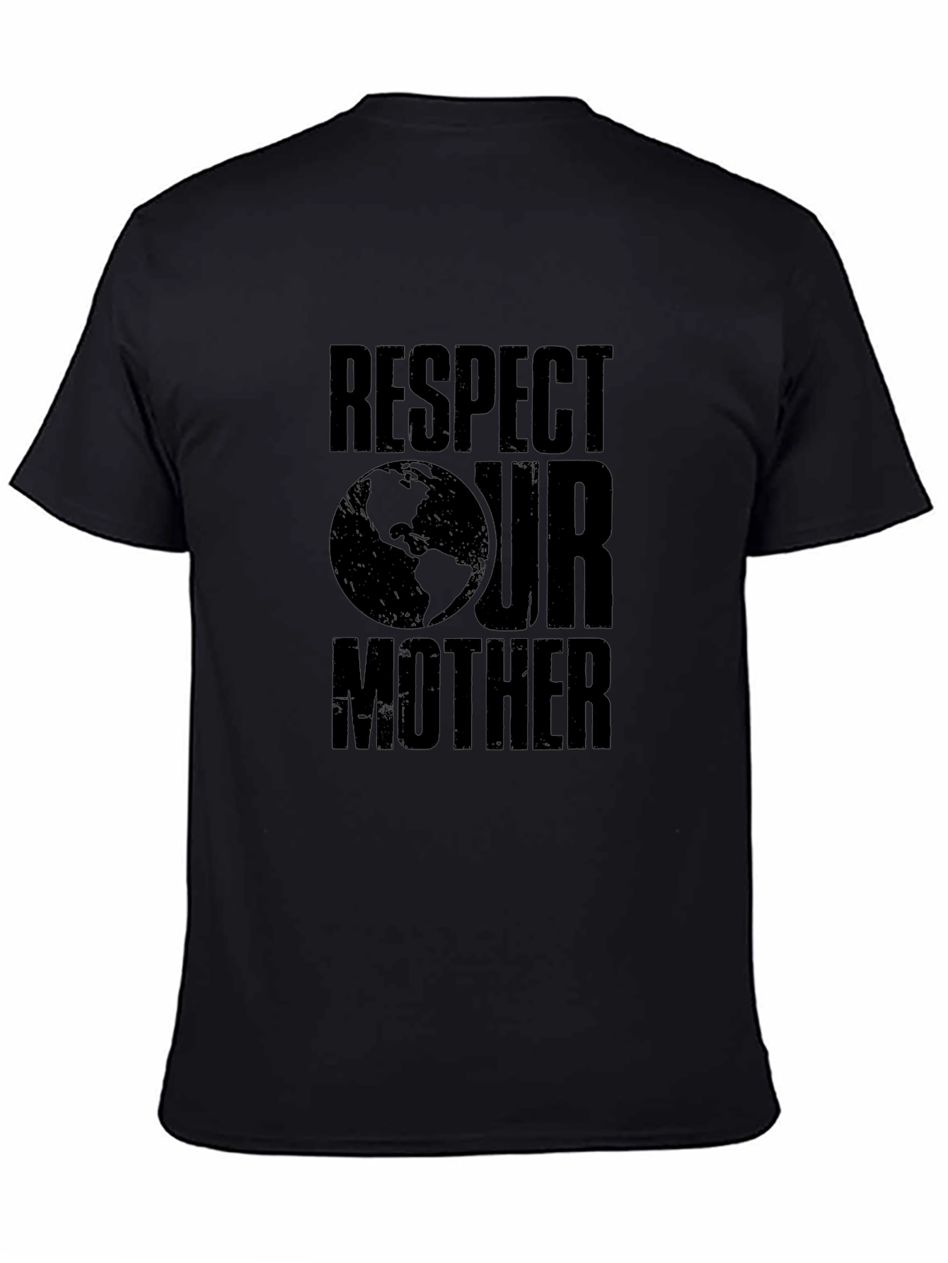 Black Respect Our Mother Earth Graphic Tee - Black view 4