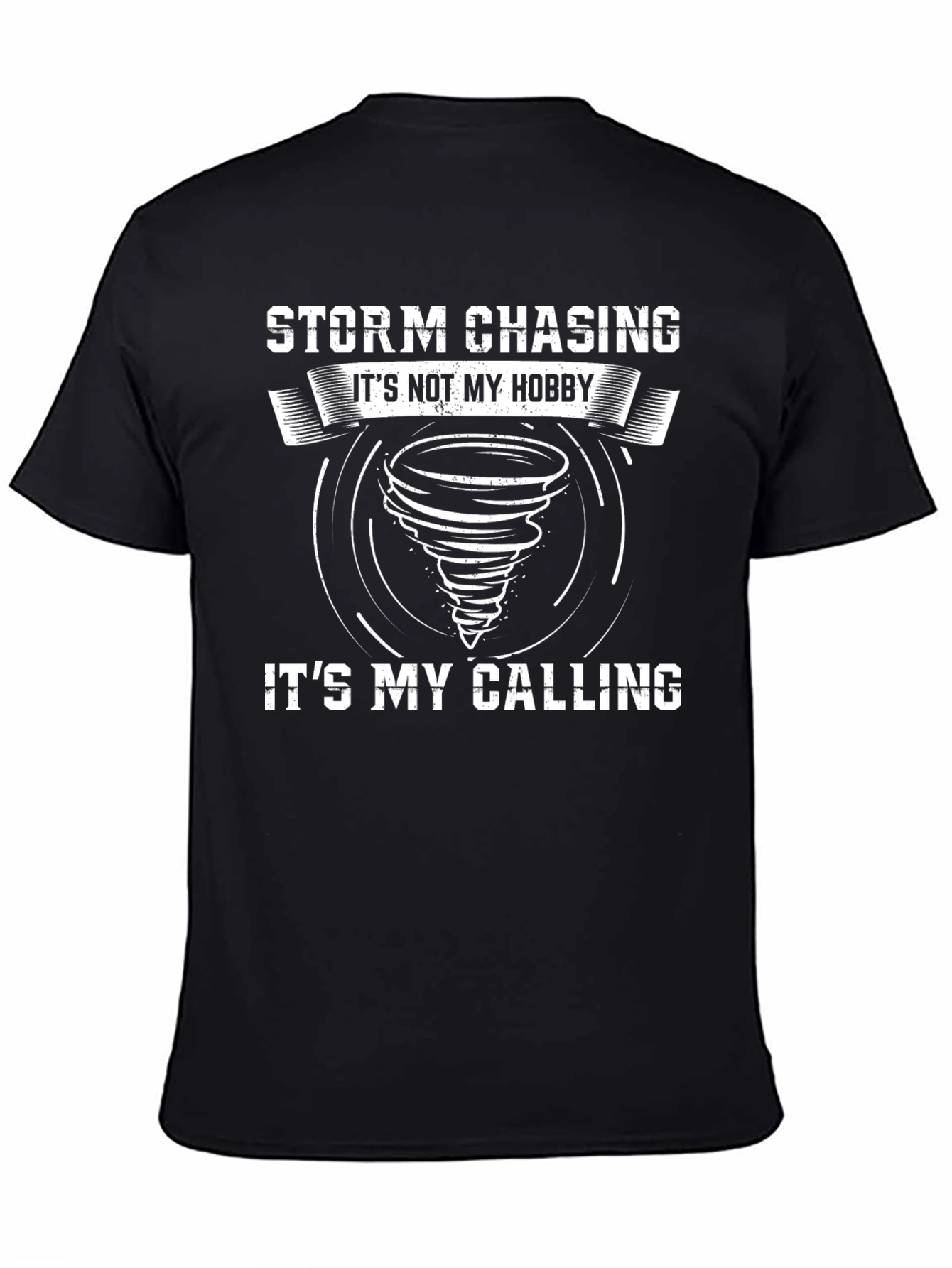 Black Storm Chasing Graphic Tee -  It's My Calling T-Shirt view 4