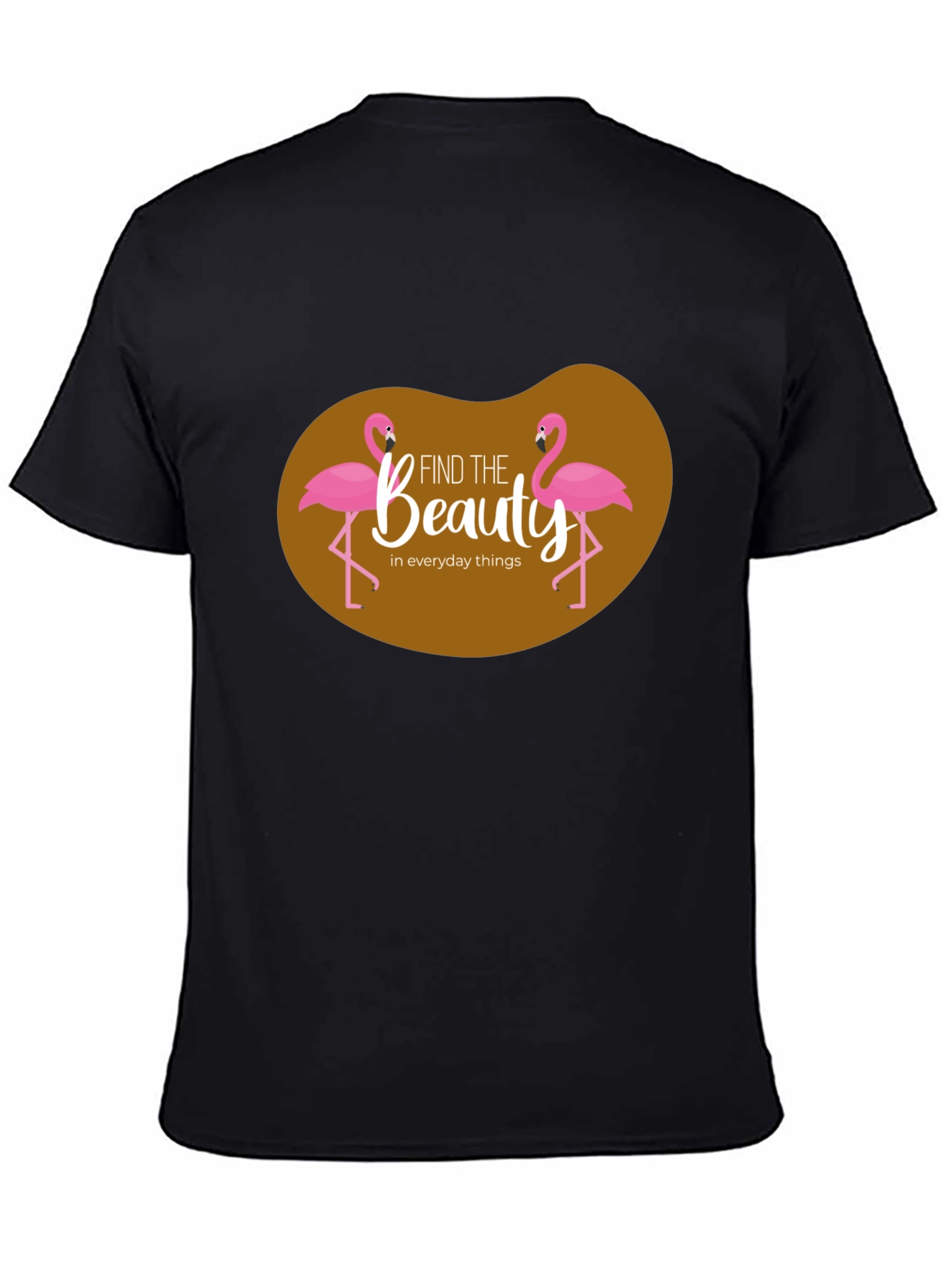 Black Find Beauty Flamingo Graphic T-Shirt view 4