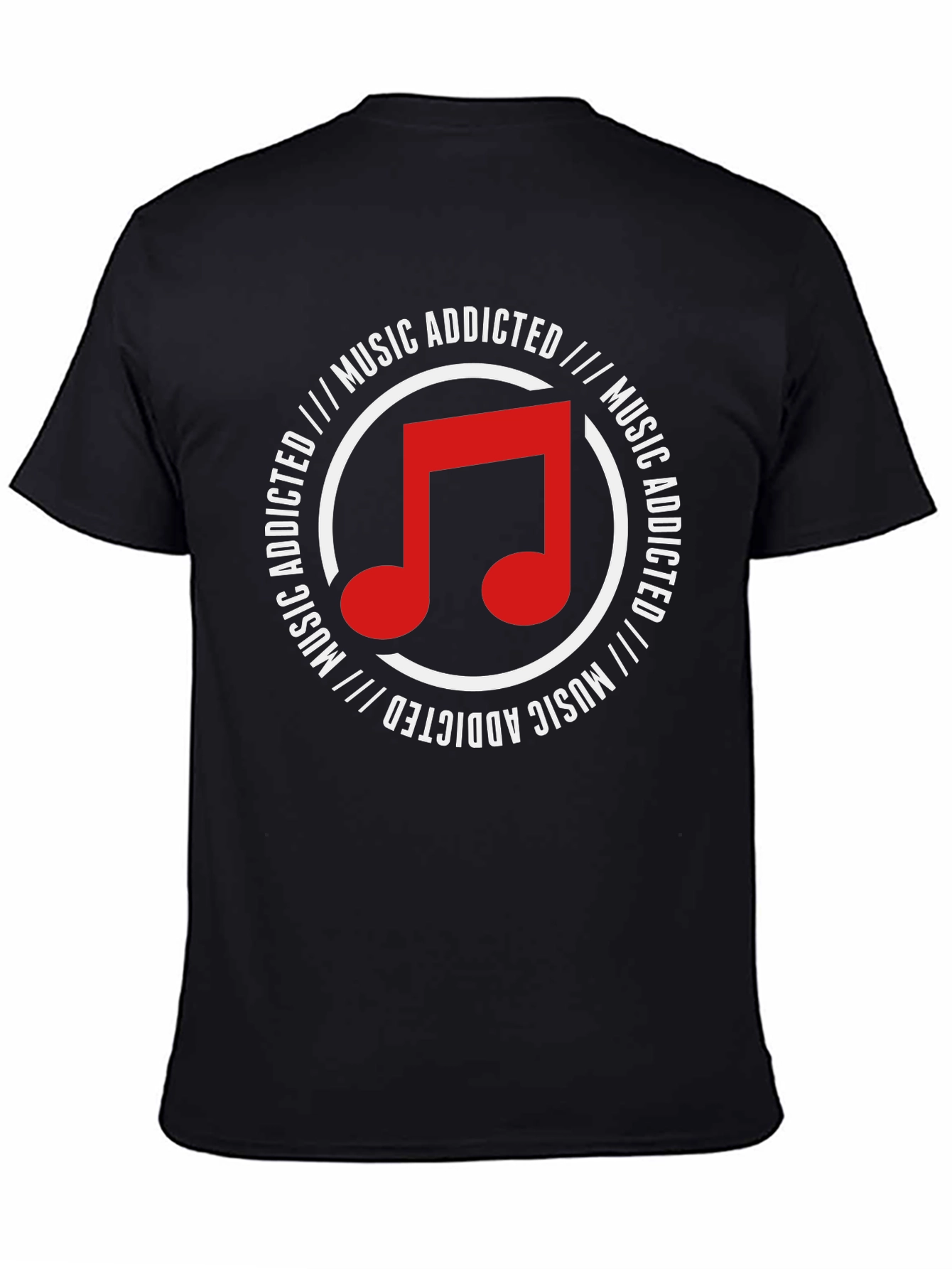 Black Music Addicted Graphic T-Shirt view 4