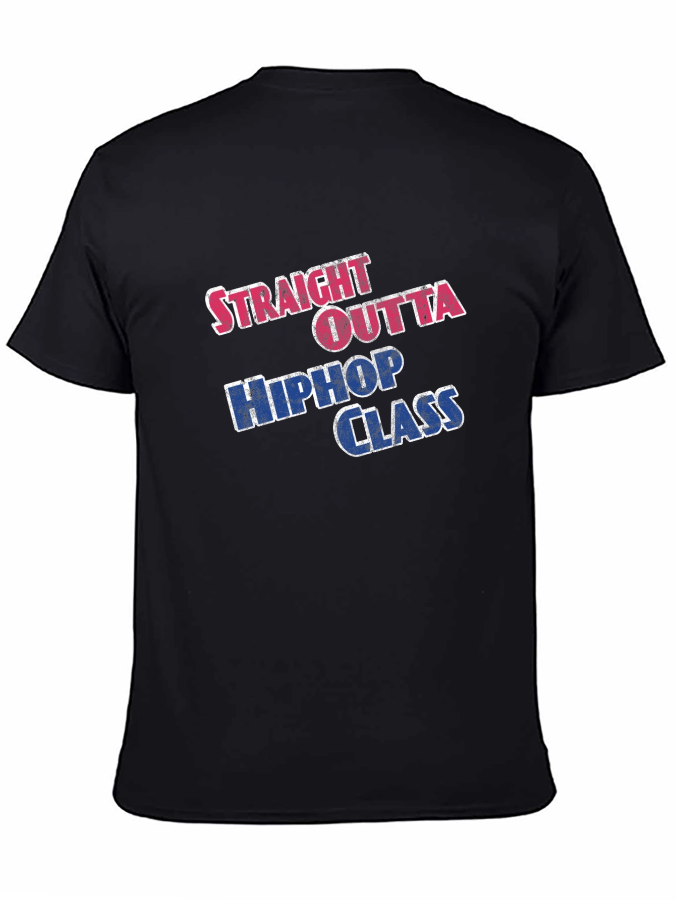 Black Straight Outta Hip Hop Class T-Shirt view 4
