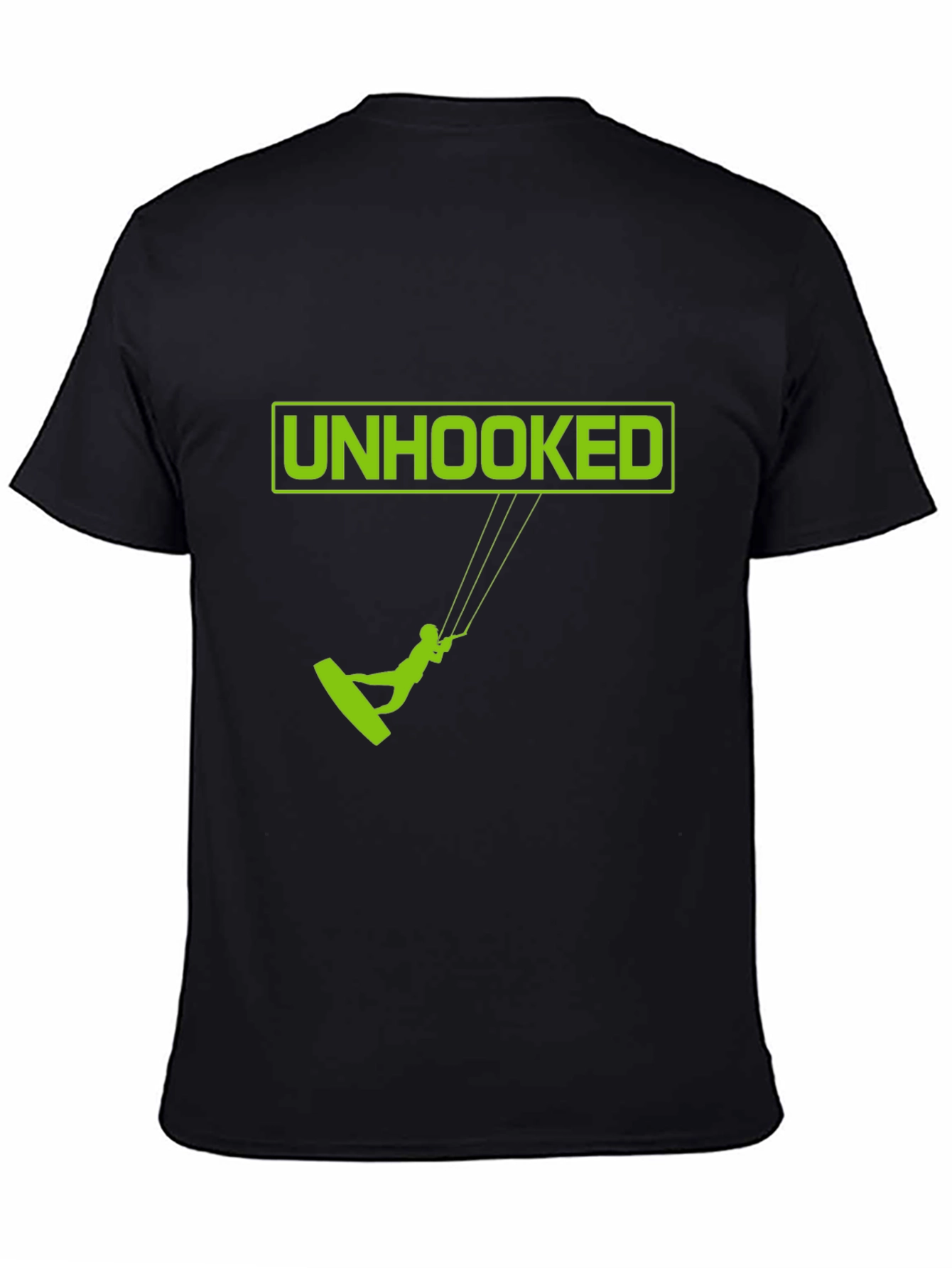 Black Unhooked Kitesurfing Graphic Tee - Black view 4
