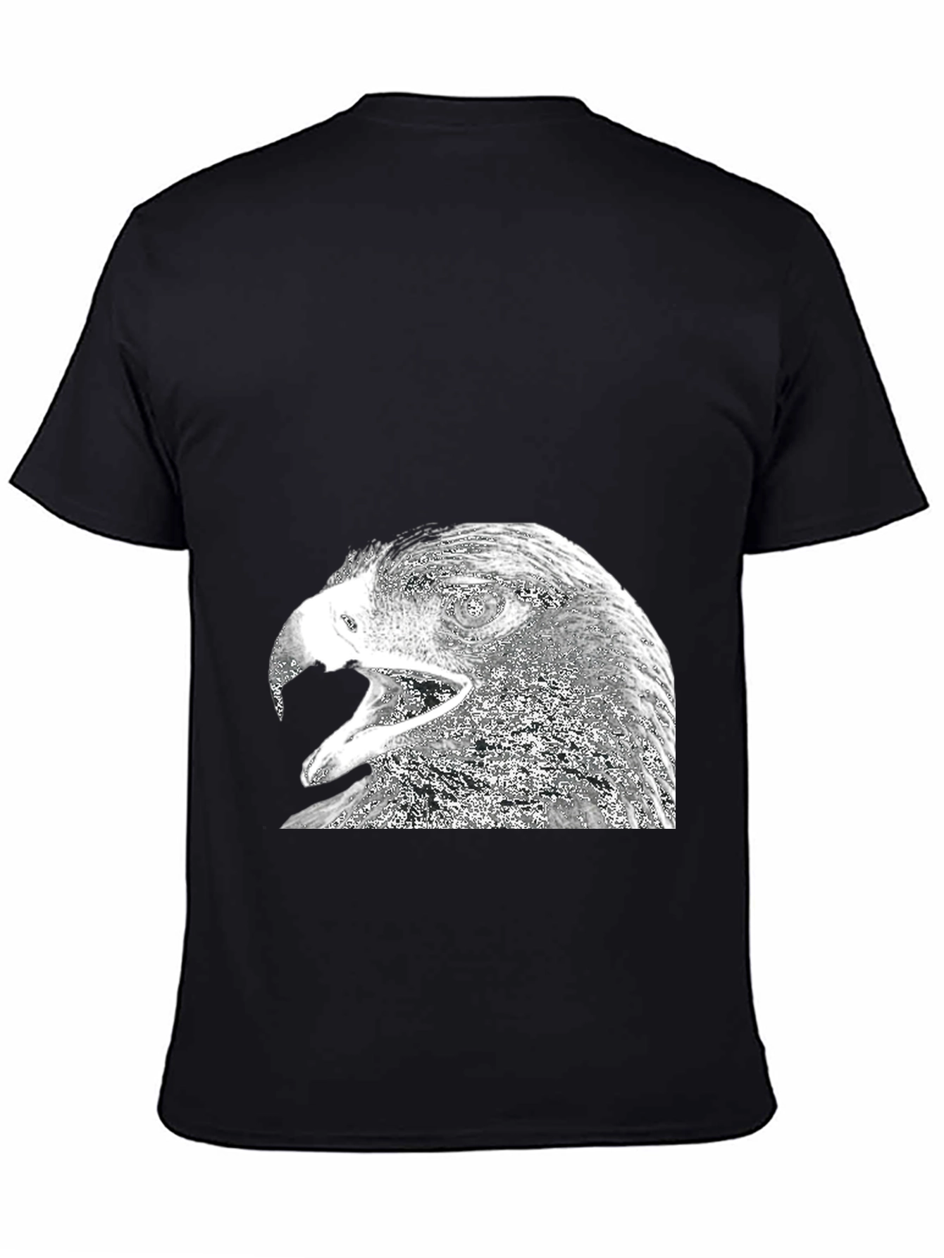 Black Eagle Graphic Print Black T-Shirt for Men view 4