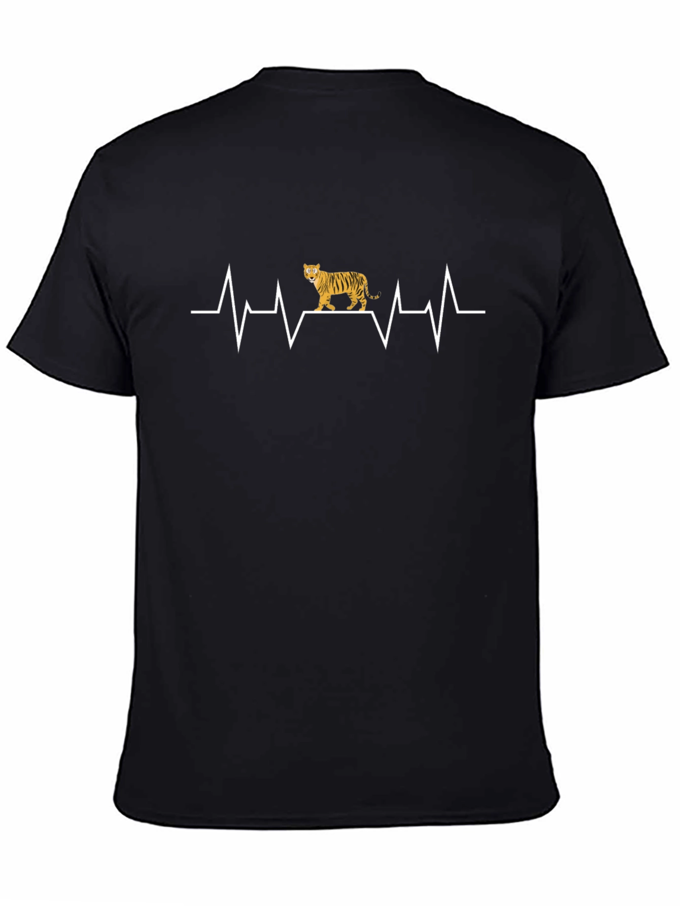 Black Tiger Heartbeat Graphic T-Shirt view 4