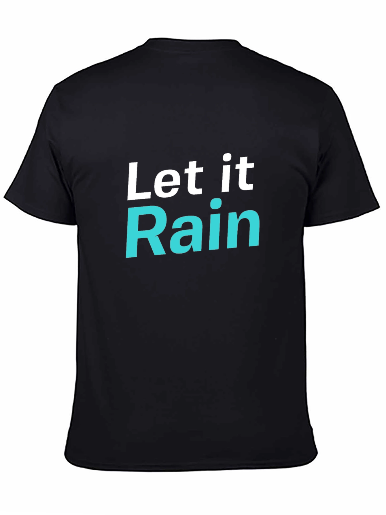 Black Let it Rain Graphic T-Shirt - Trendy Tee view 4