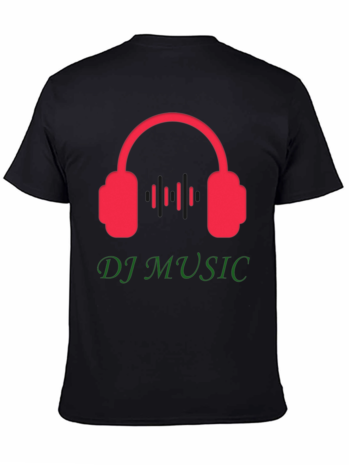 Black DJ Music Graphic Tee - Black T-Shirt view 4