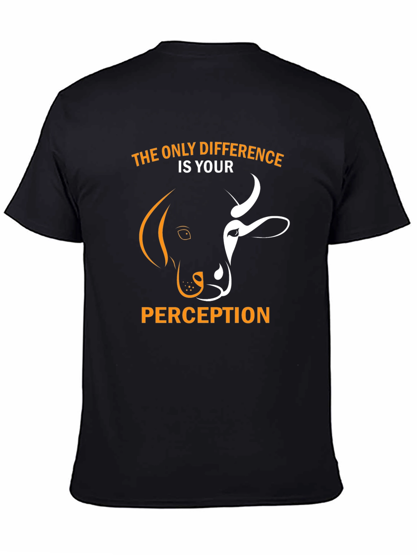 Black Dog or Cow? Perception Graphic T-Shirt view 4