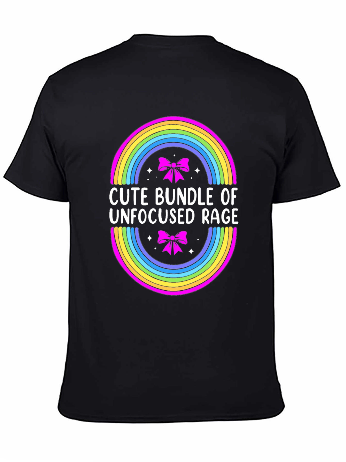 Black Cute Bundle of Unfocused Rage T-Shirt view 4