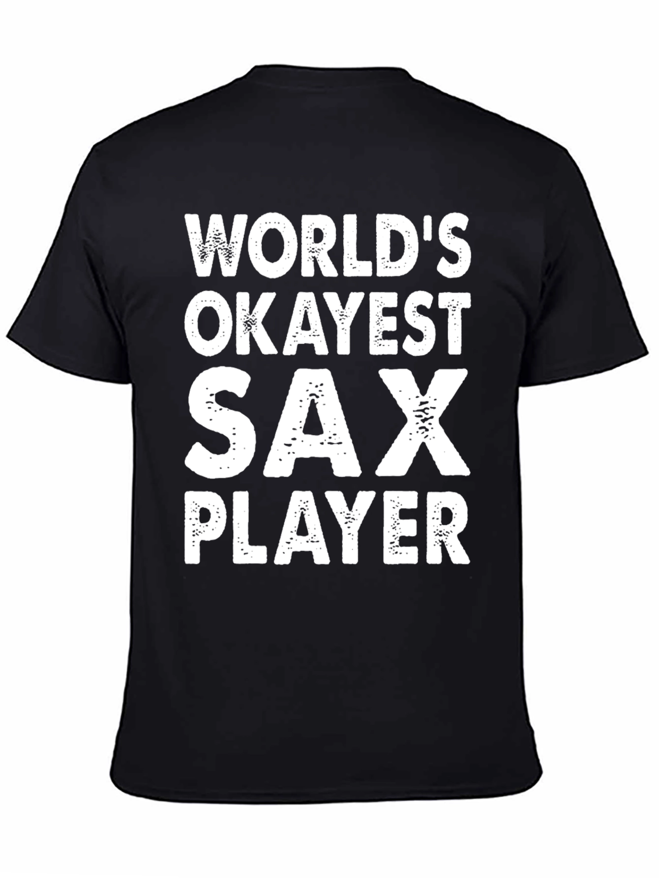 Black World's Okayest Sax Player Graphic Tee view 4