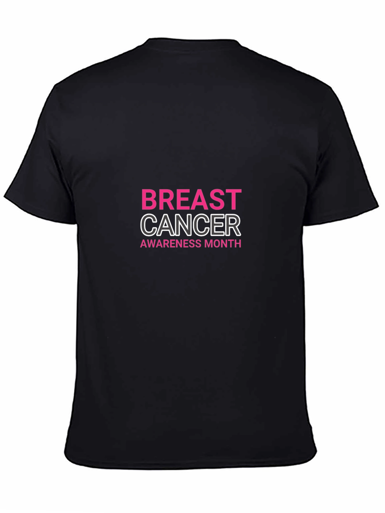 Black Breast Cancer Awareness Month T-Shirt view 4