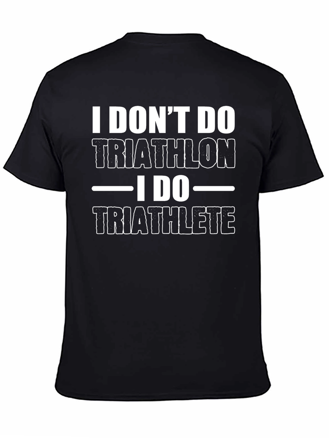 Black Funny Triathlon Athlete T-Shirt, Black view 4