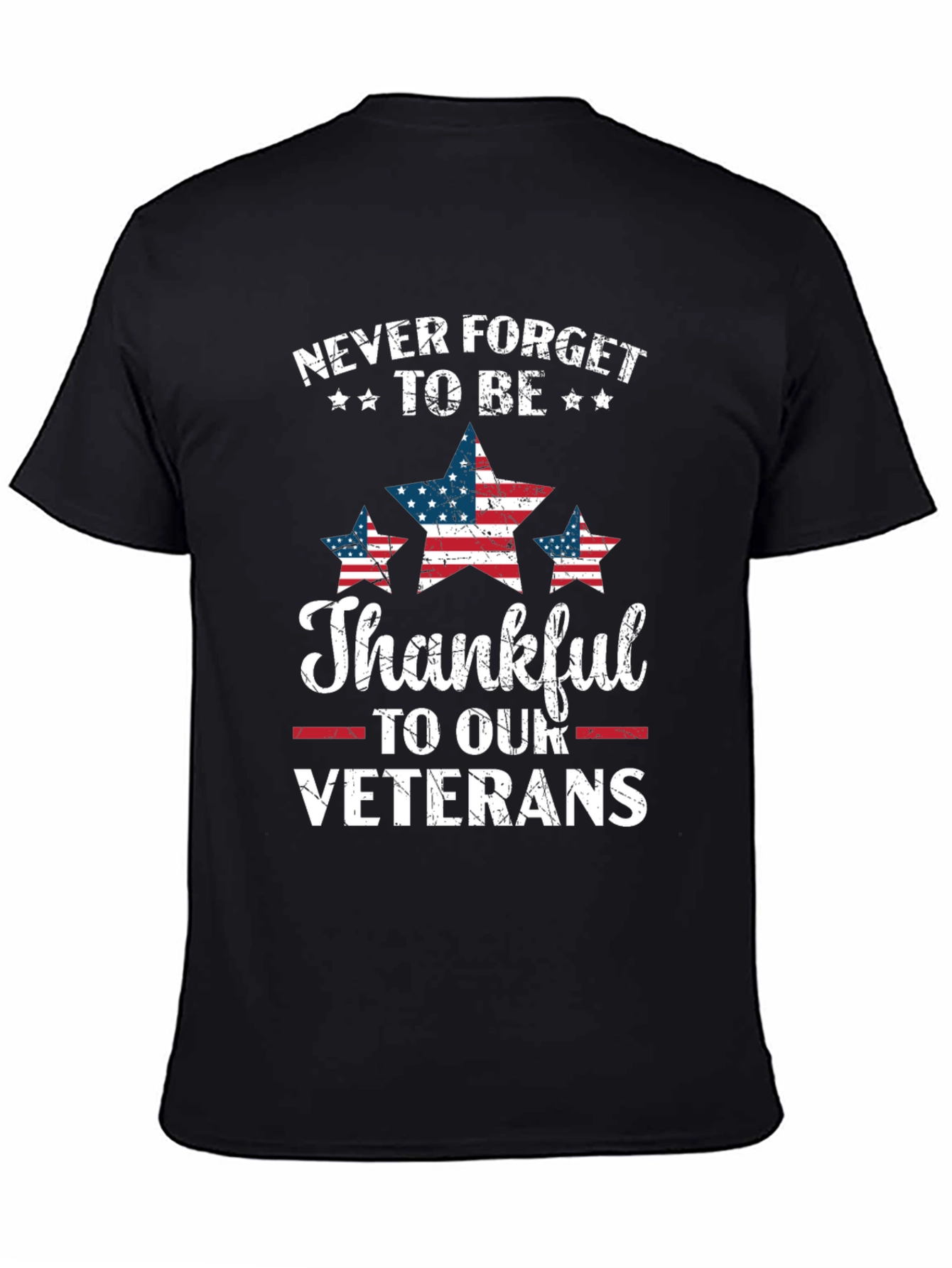 Black Never Forget Veterans T-Shirt view 4
