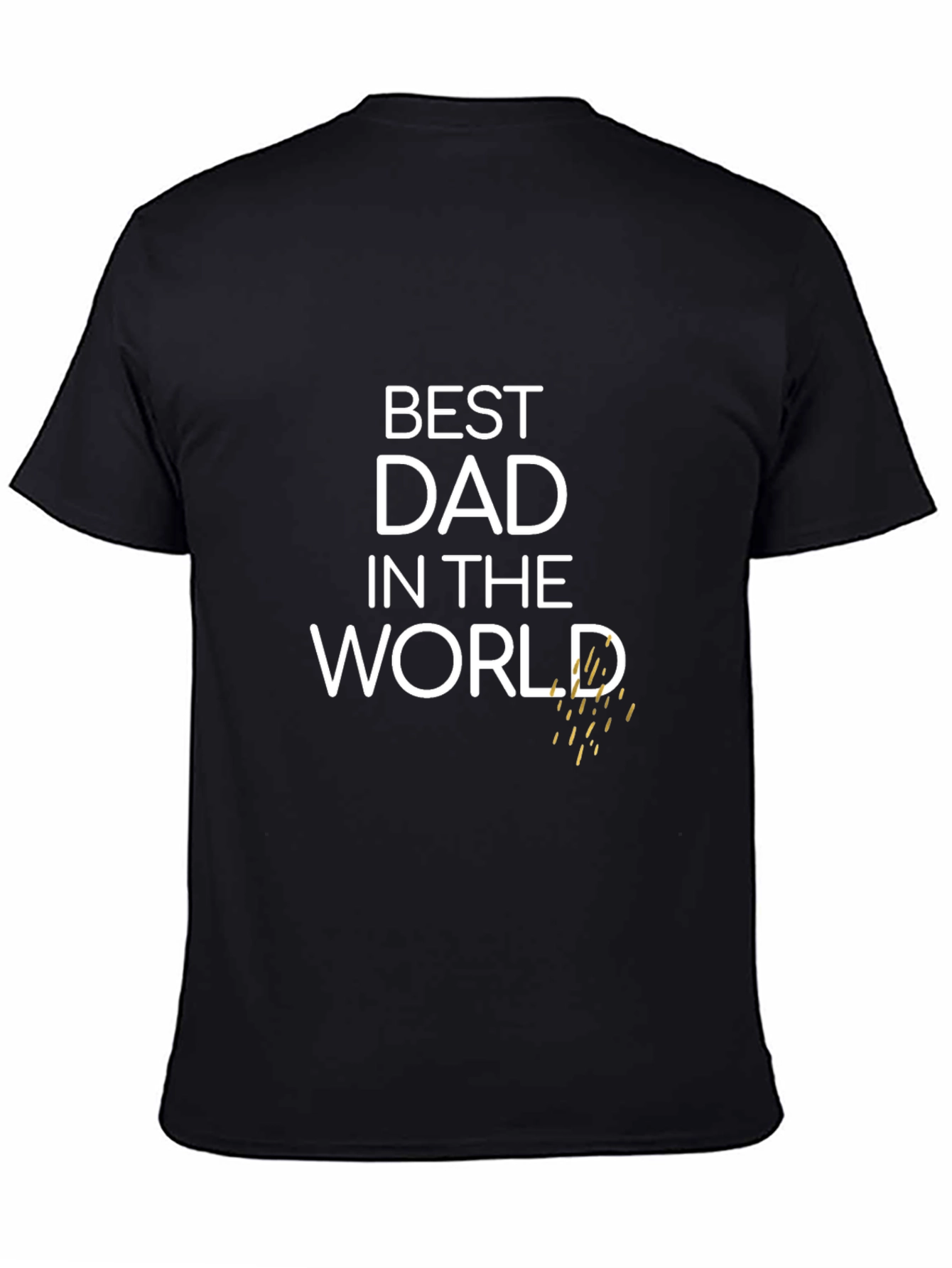 Black Best Dad in the World Graphic T-Shirt view 4
