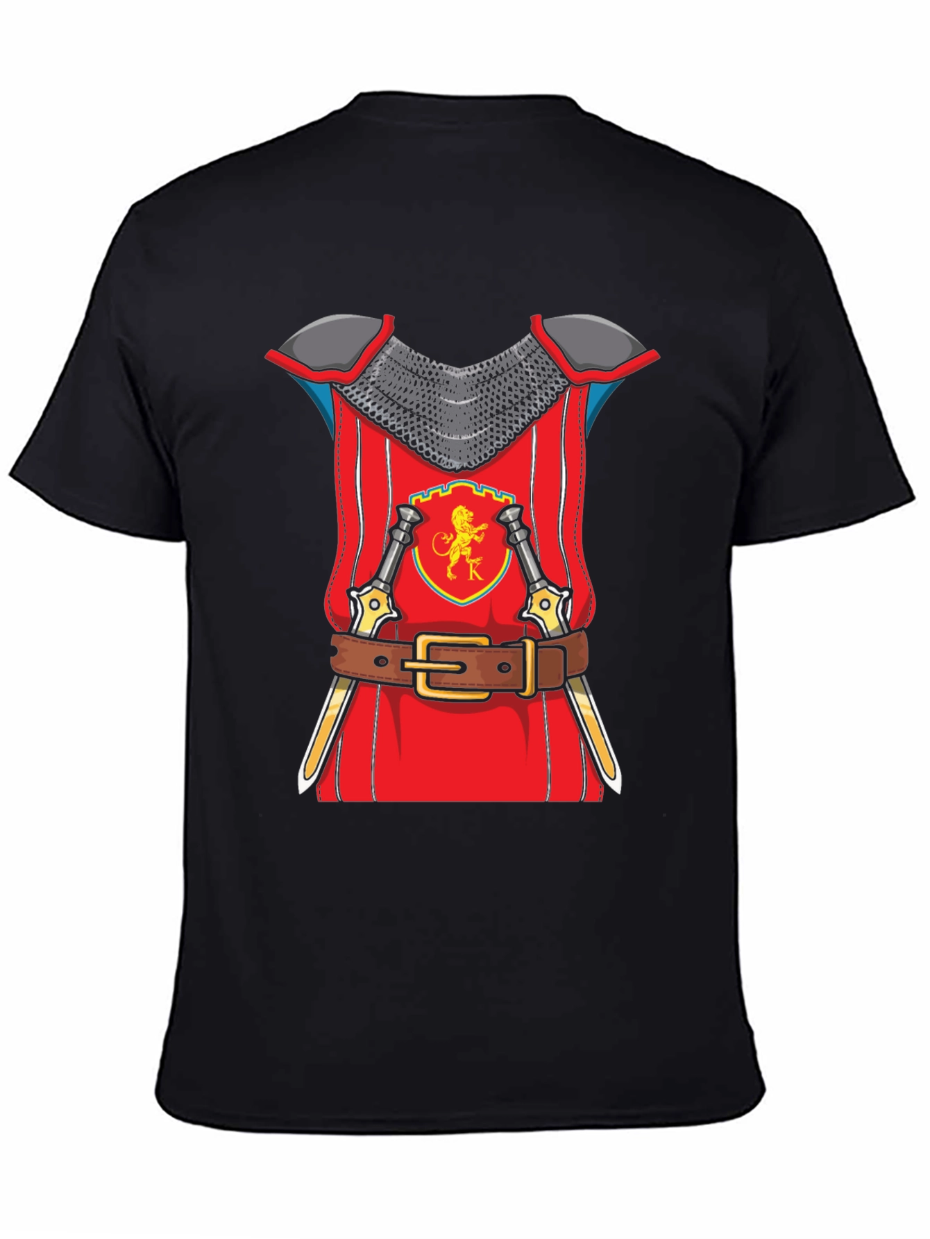 Black Knight Armor Graphic T-Shirt Novelty Tee view 4