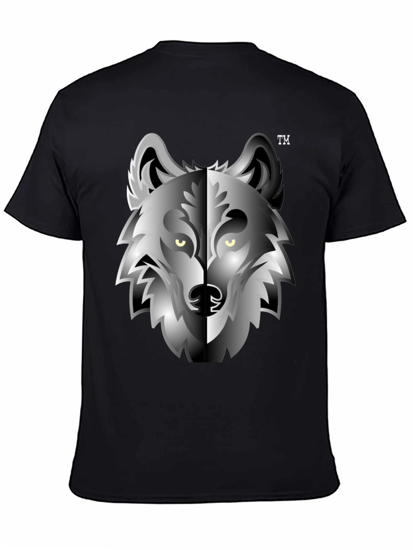 Black Wolf Graphic Tee - Cool Animal Design T-Shirt view 4