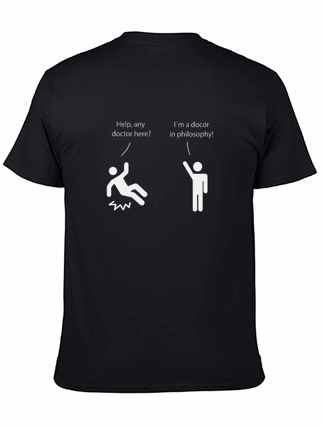 Black Funny Doctor of Philosophy Graphic T-Shirt view 4