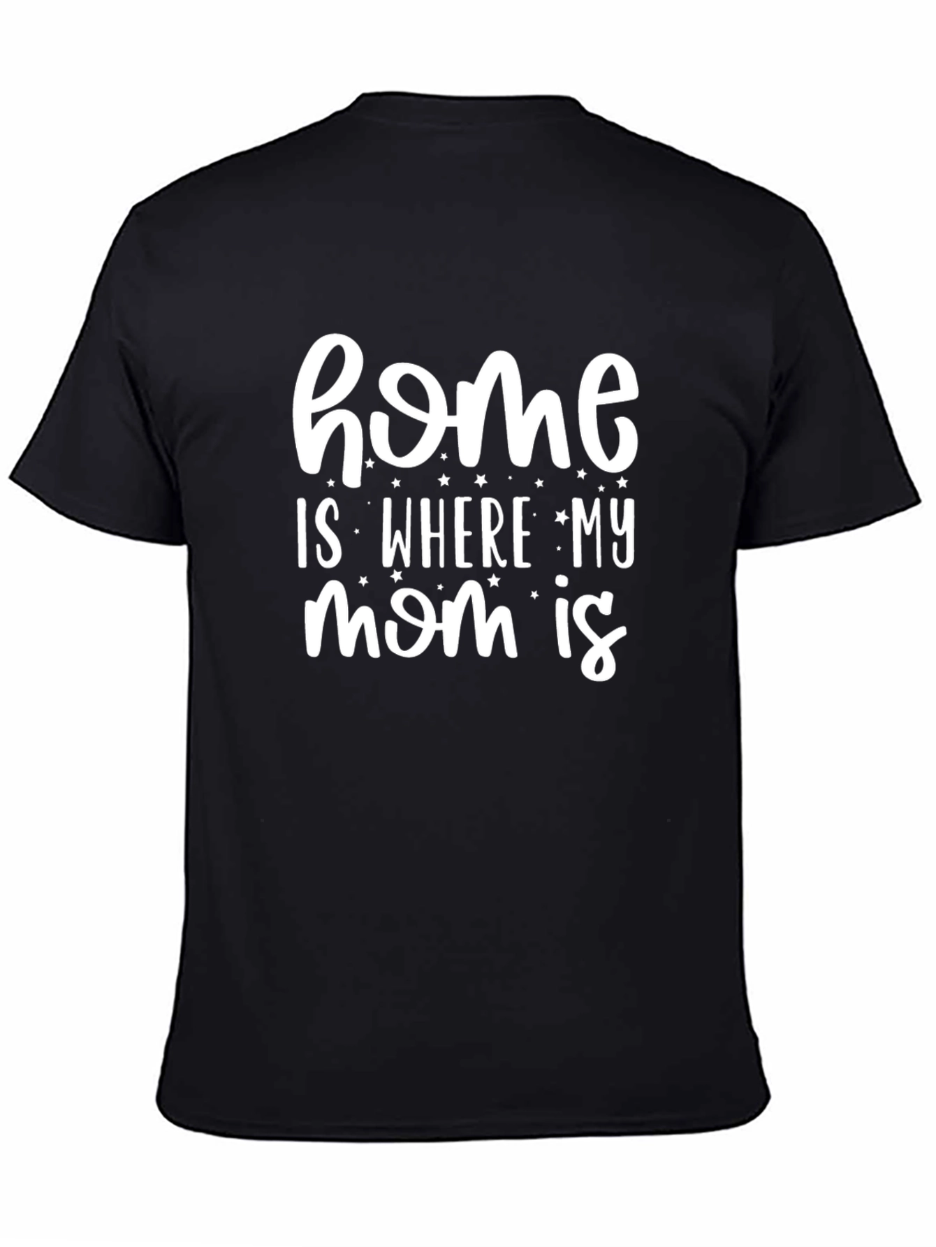Black Home is Where My Mom is Black Graphic Tee view 4