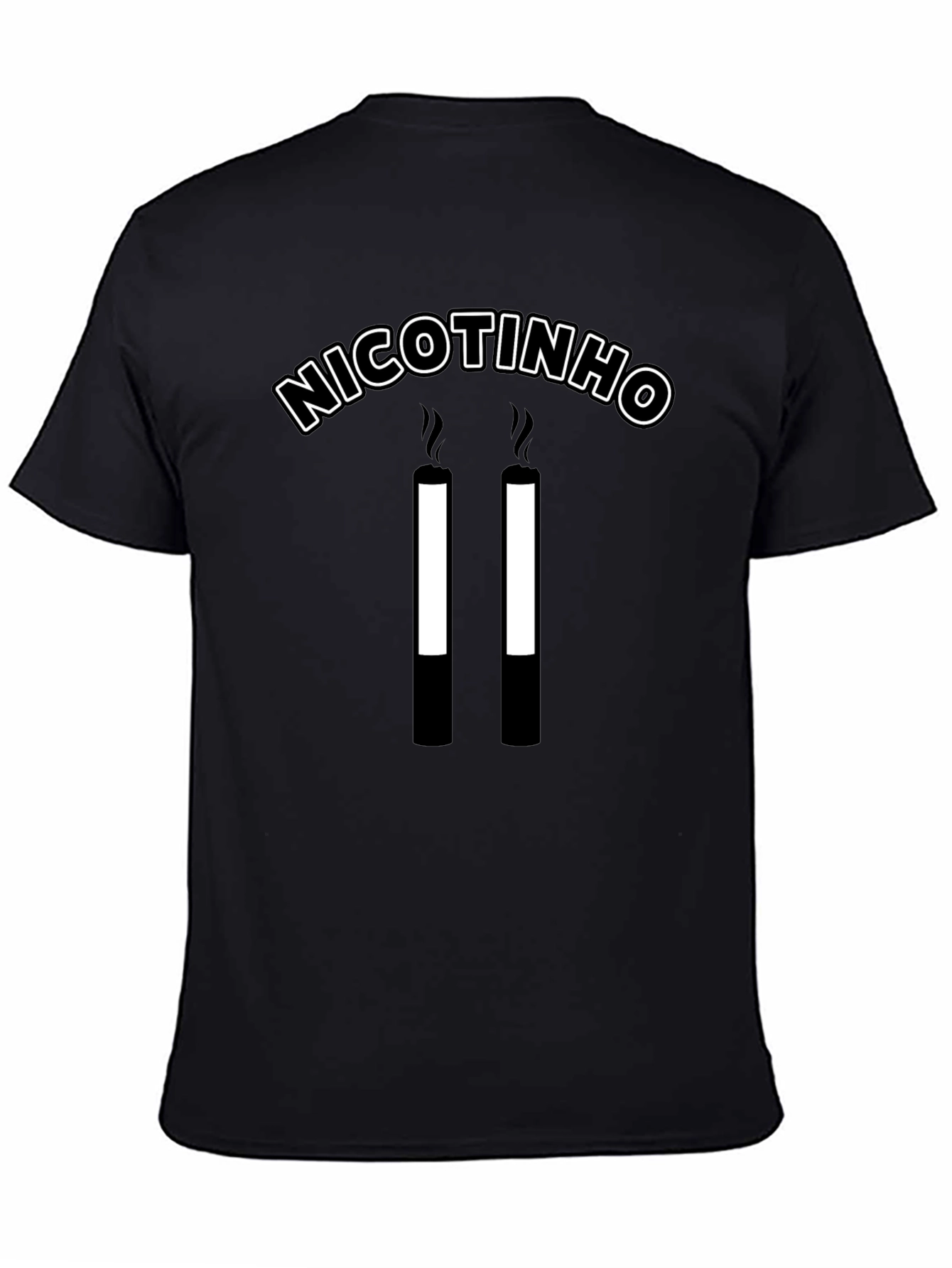 Black Nicotinho Funny Graphic T-Shirt view 4
