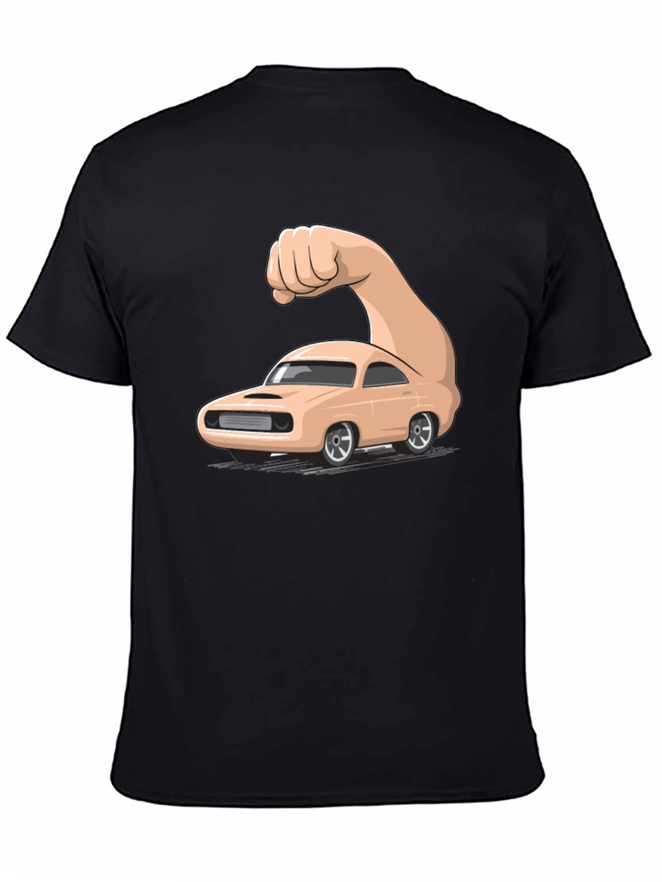 Black Muscle Car Graphic T-Shirt - Men's Black Tee view 4