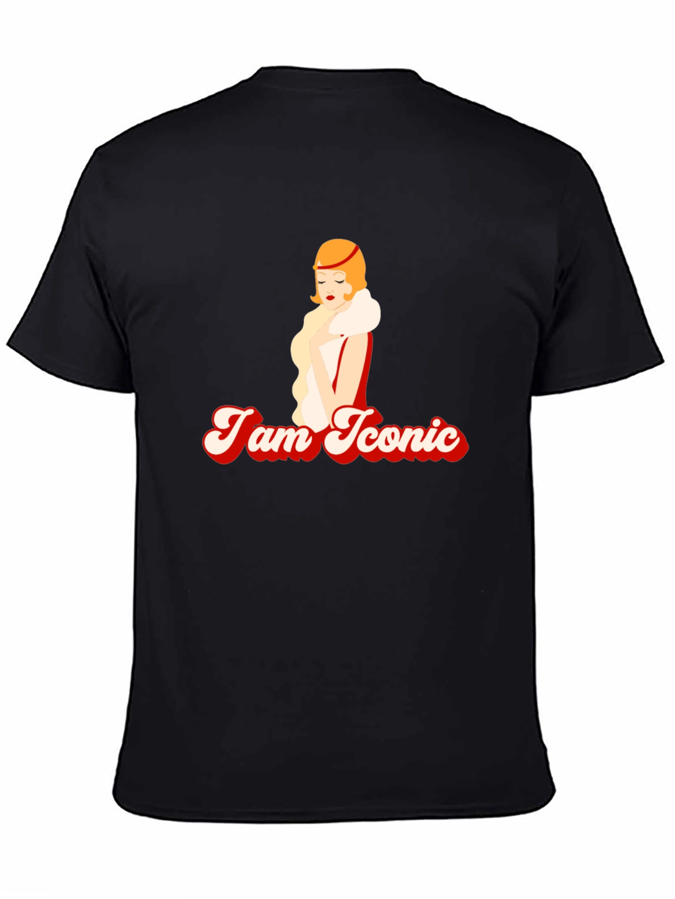 Black I am Iconic T-Shirt view 4