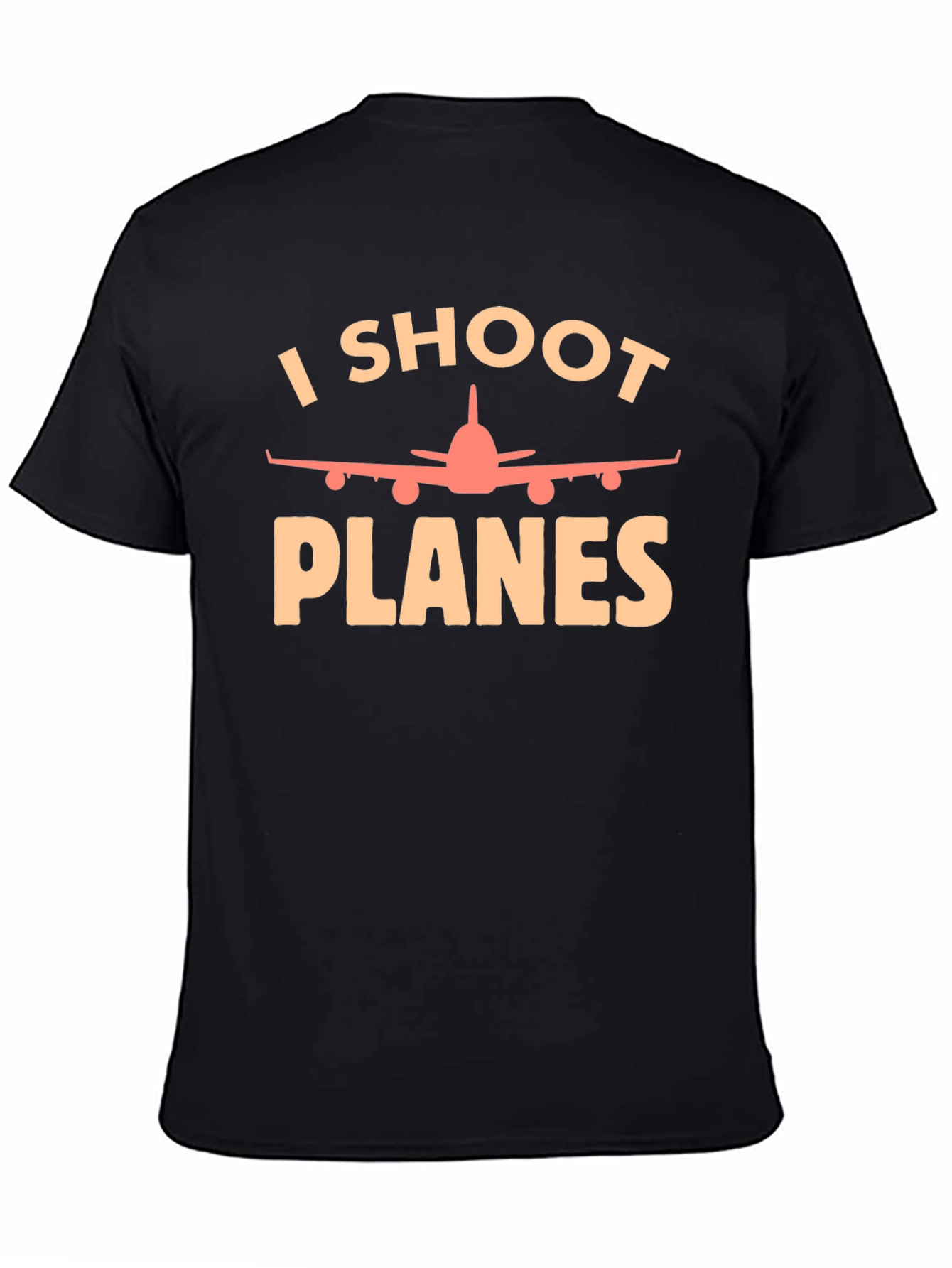 Black I Shoot Planes T-Shirt - Aviation Photography Tee view 4