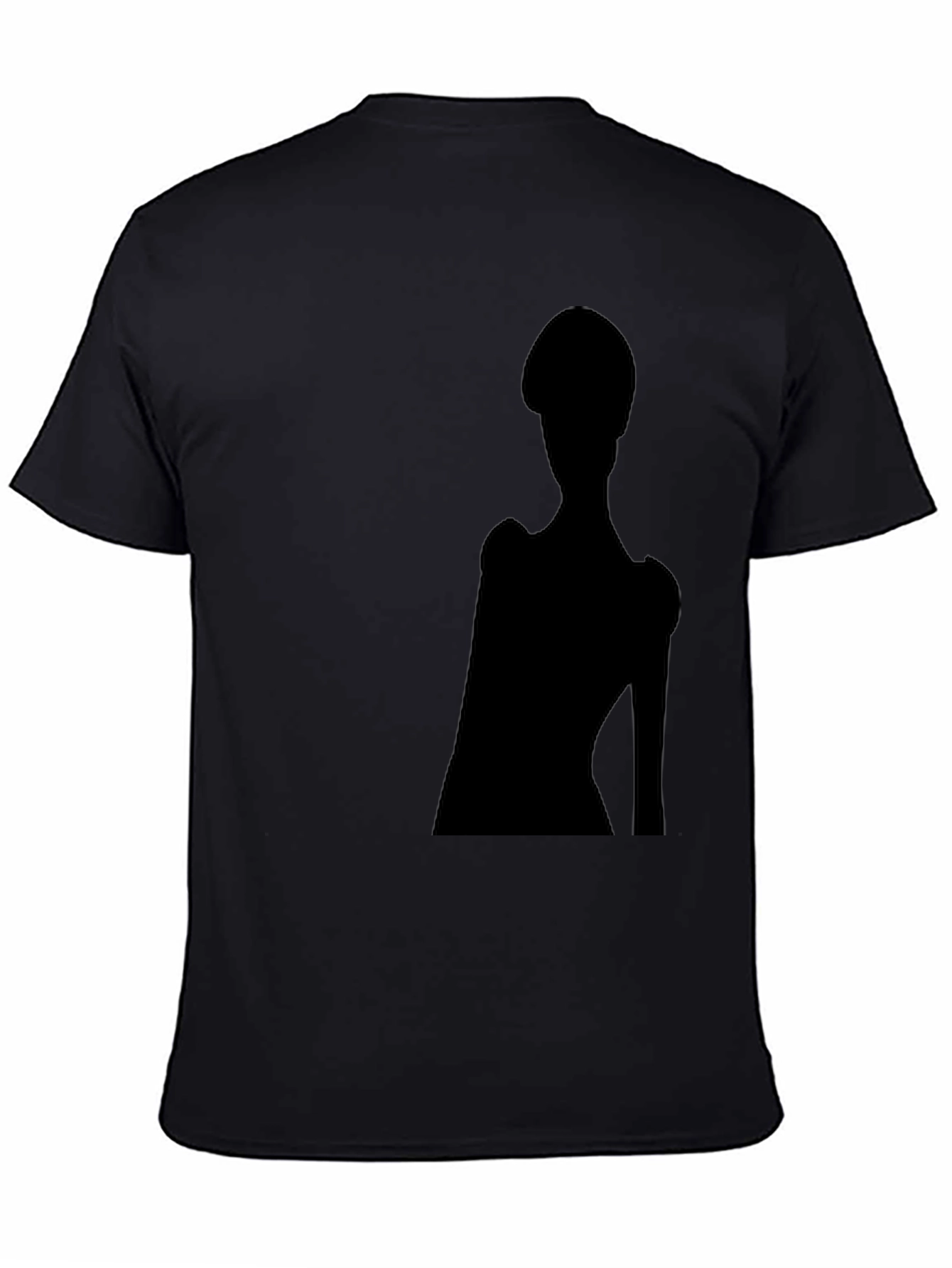 Black Silhouette Graphic Tee - Modern Minimalist Design view 4