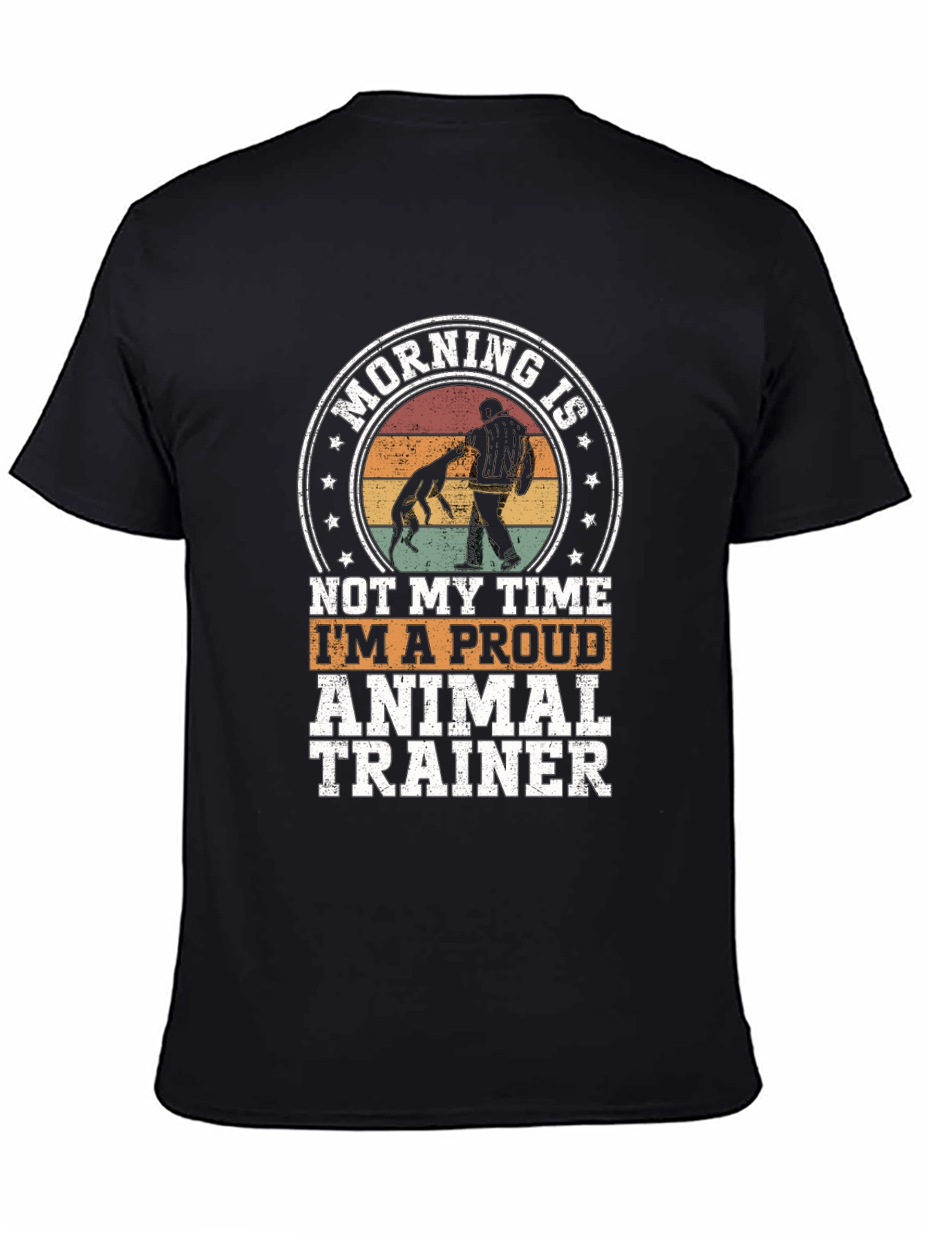 Black Proud Animal Trainer Graphic T-Shirt - Dog Lover Tee view 4