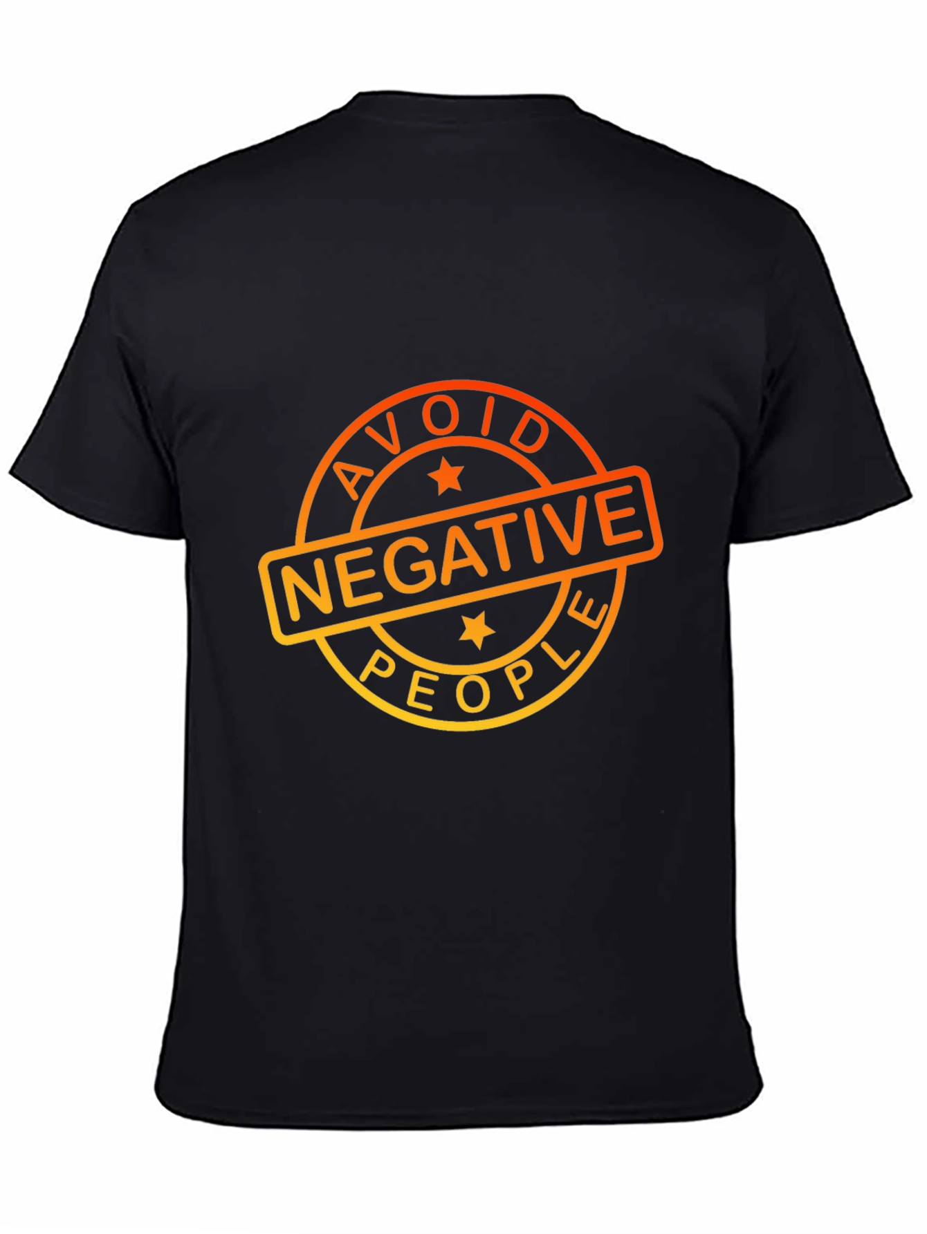 Black Avoid Negative People Graphic T-Shirt view 4