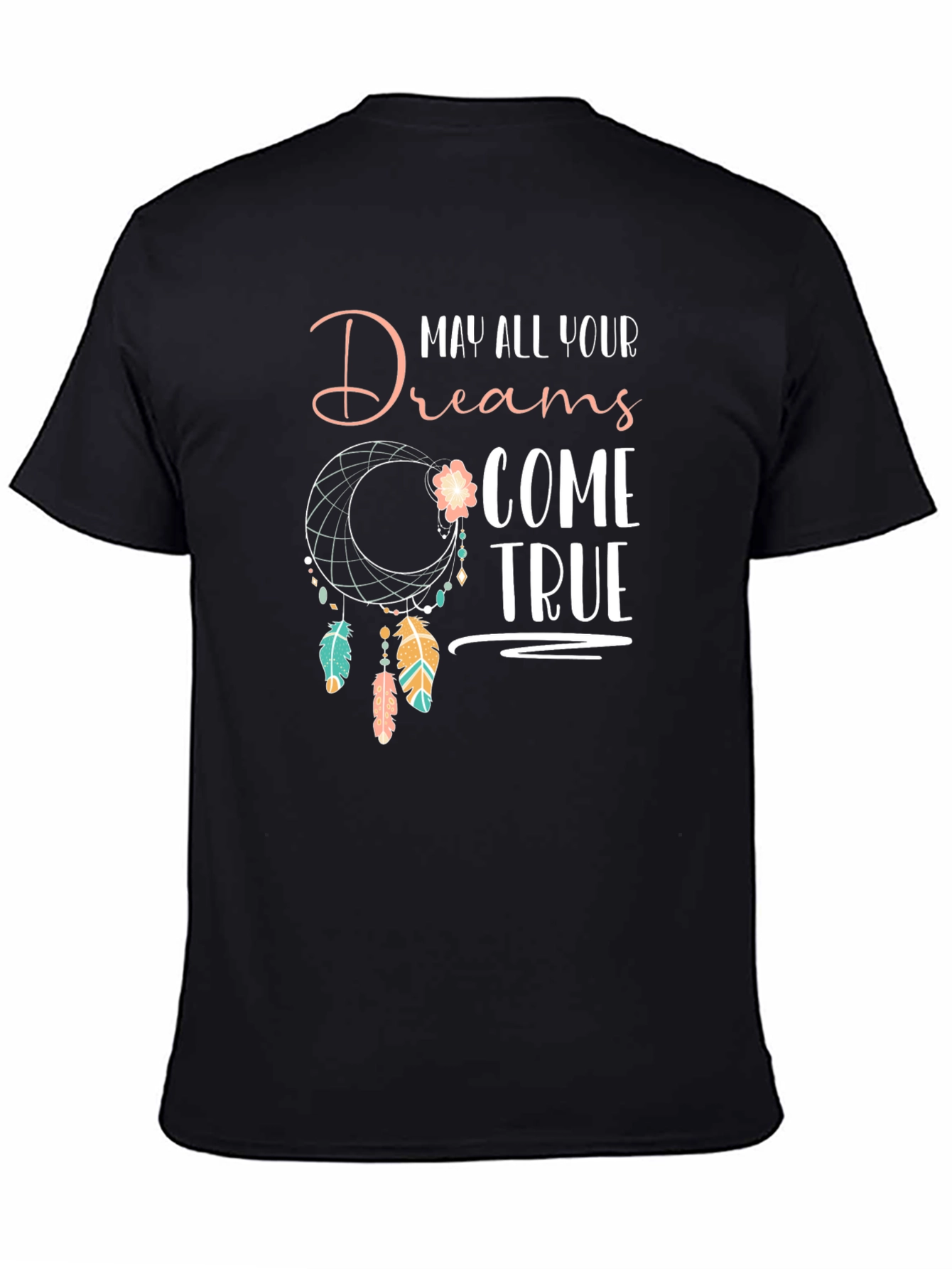 Black Dreamcatcher T-Shirt - May All Your Dreams Come True view 4