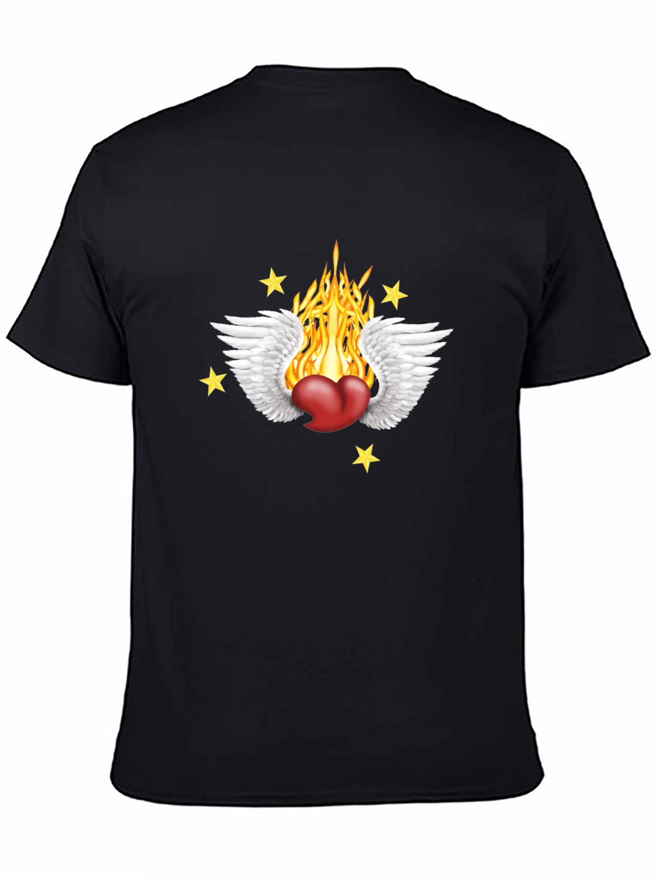Black Heart On Fire Graphic Tee view 4