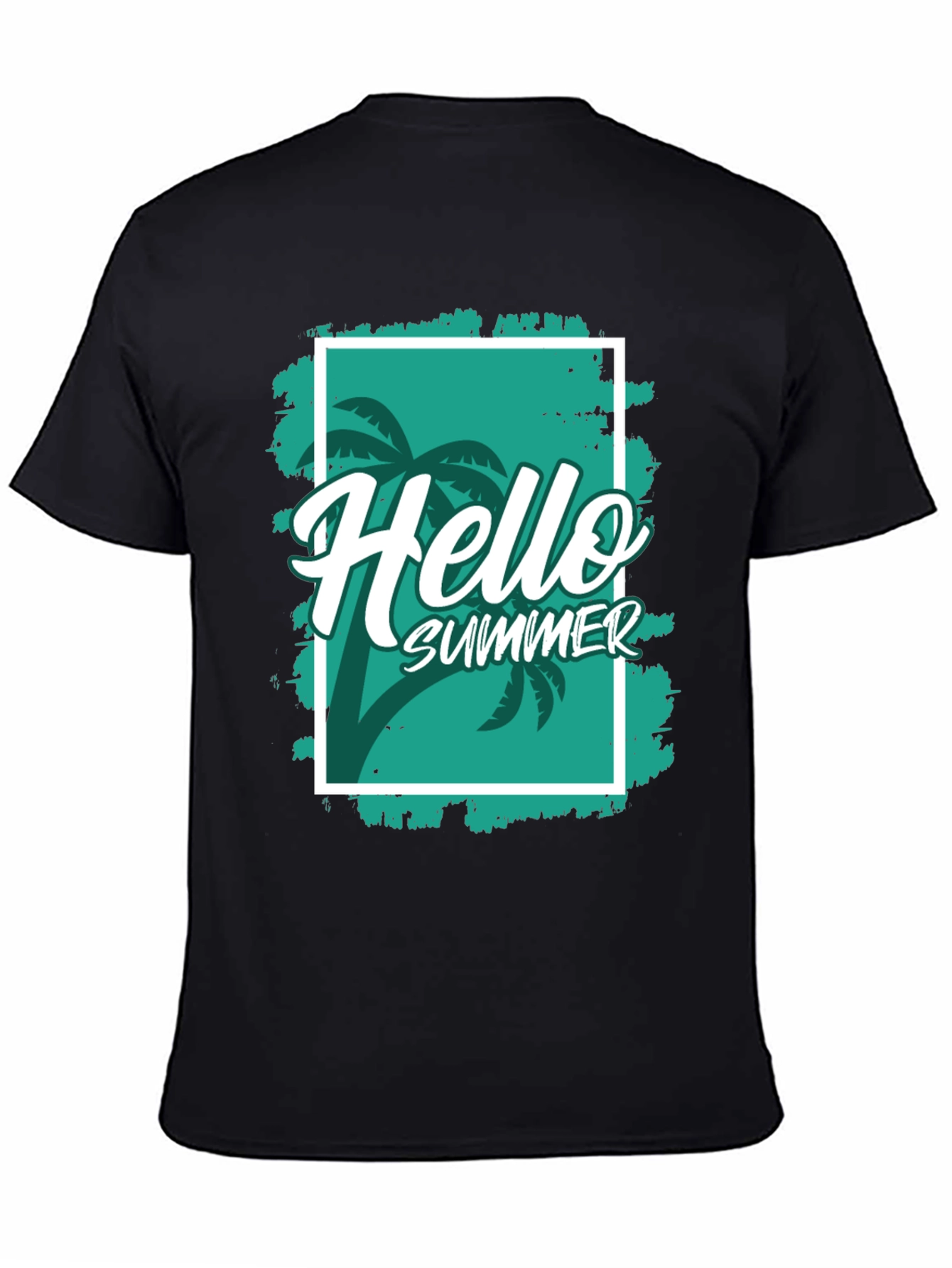 Black Hello Summer Black T-Shirt view 4