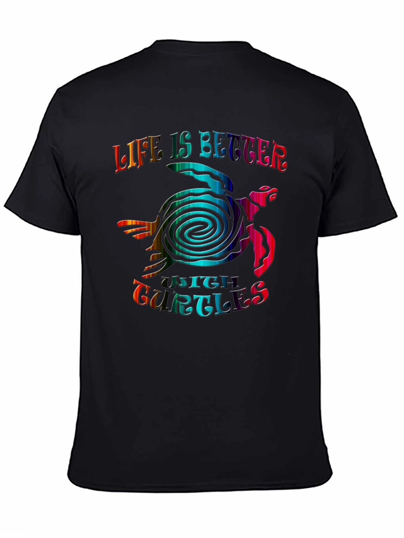 Black Life is Better With Turtles Graphic Tee view 4