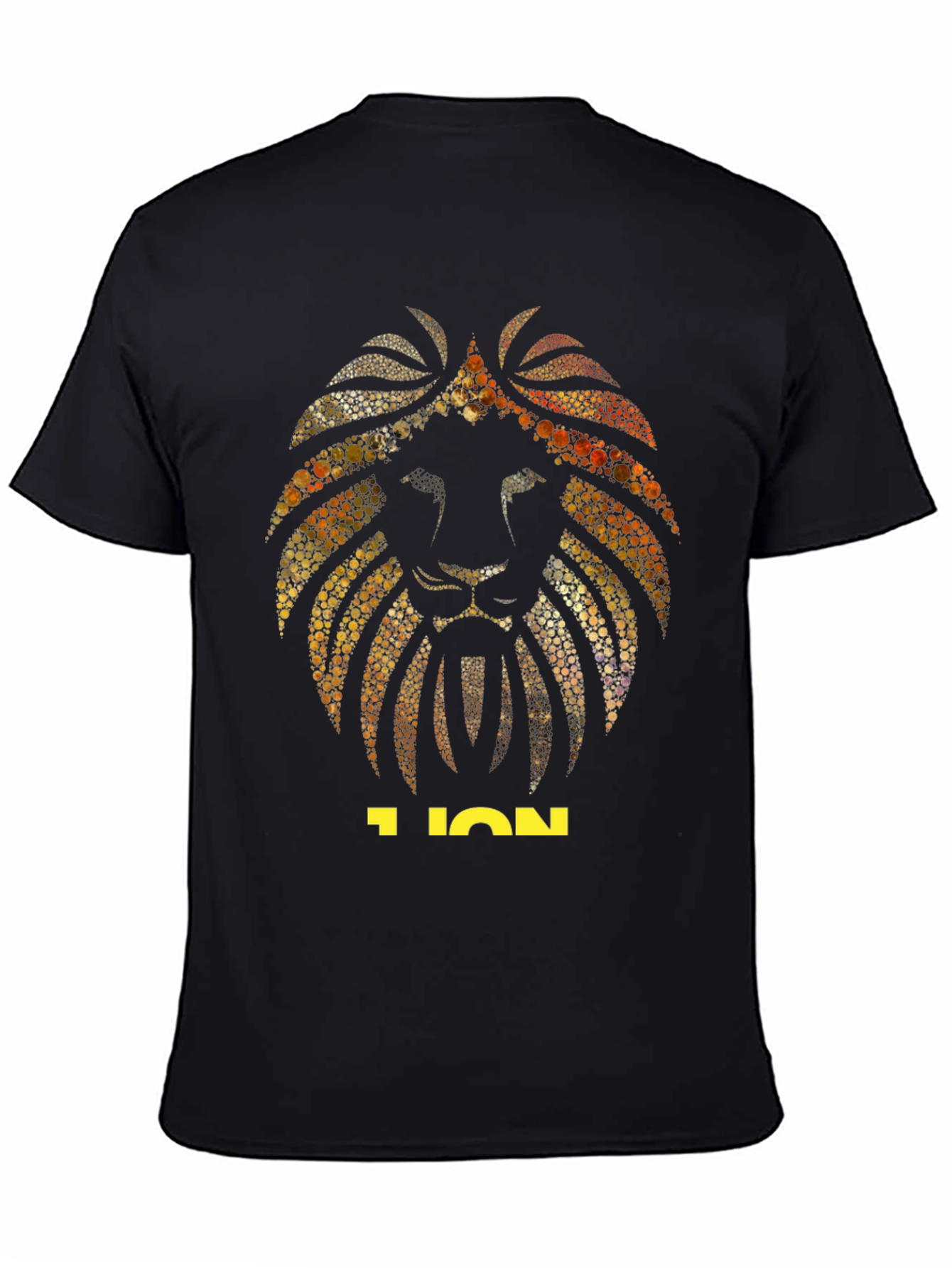 Black Lion Graphic Black T-Shirt - Stylish Animal Print Tee view 4