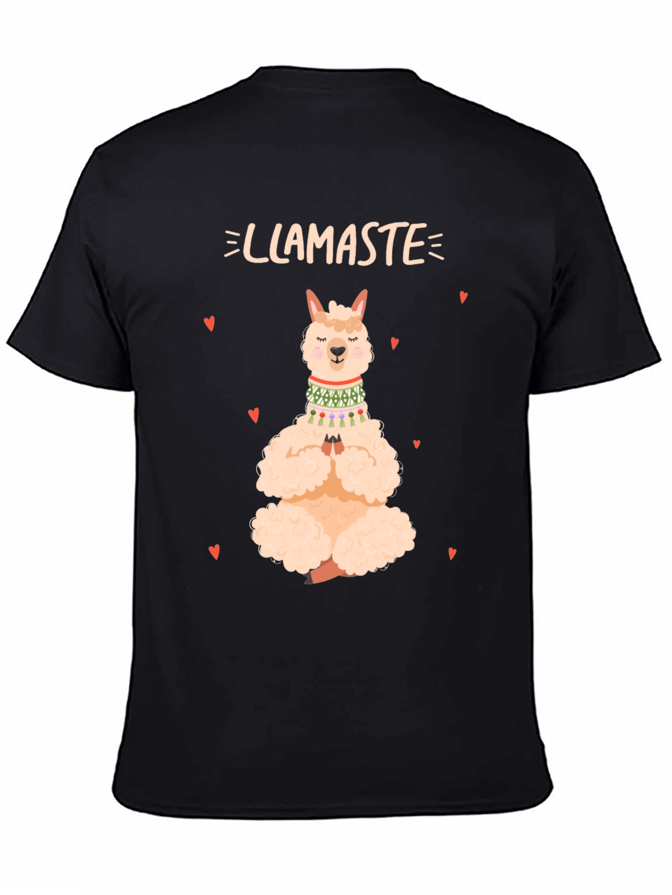 Black Llamaste Yoga T-Shirt - Funny Llama Namaste Tee view 4