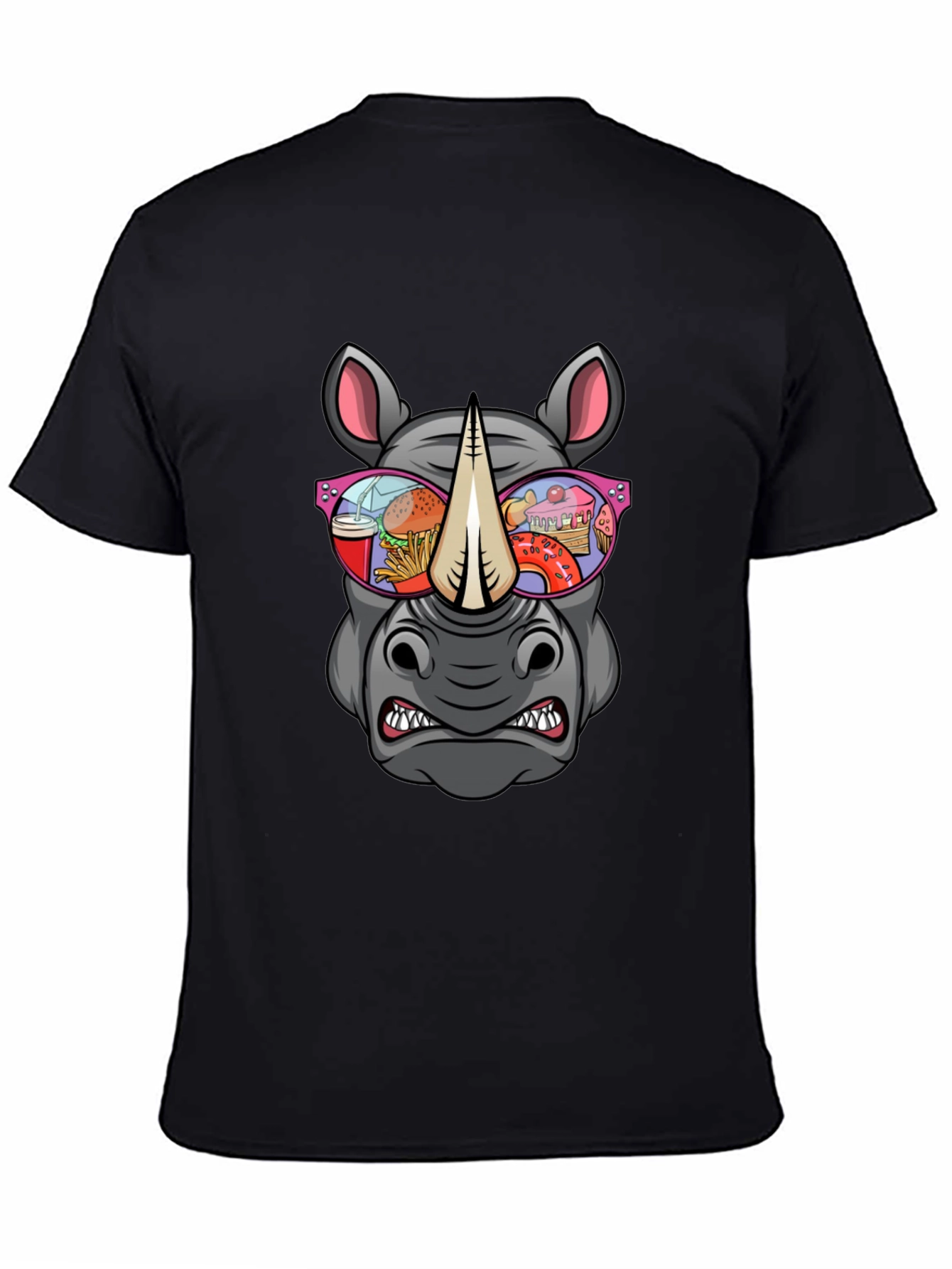 Black Rhino Fast Food Sunglasses Graphic Tee view 4