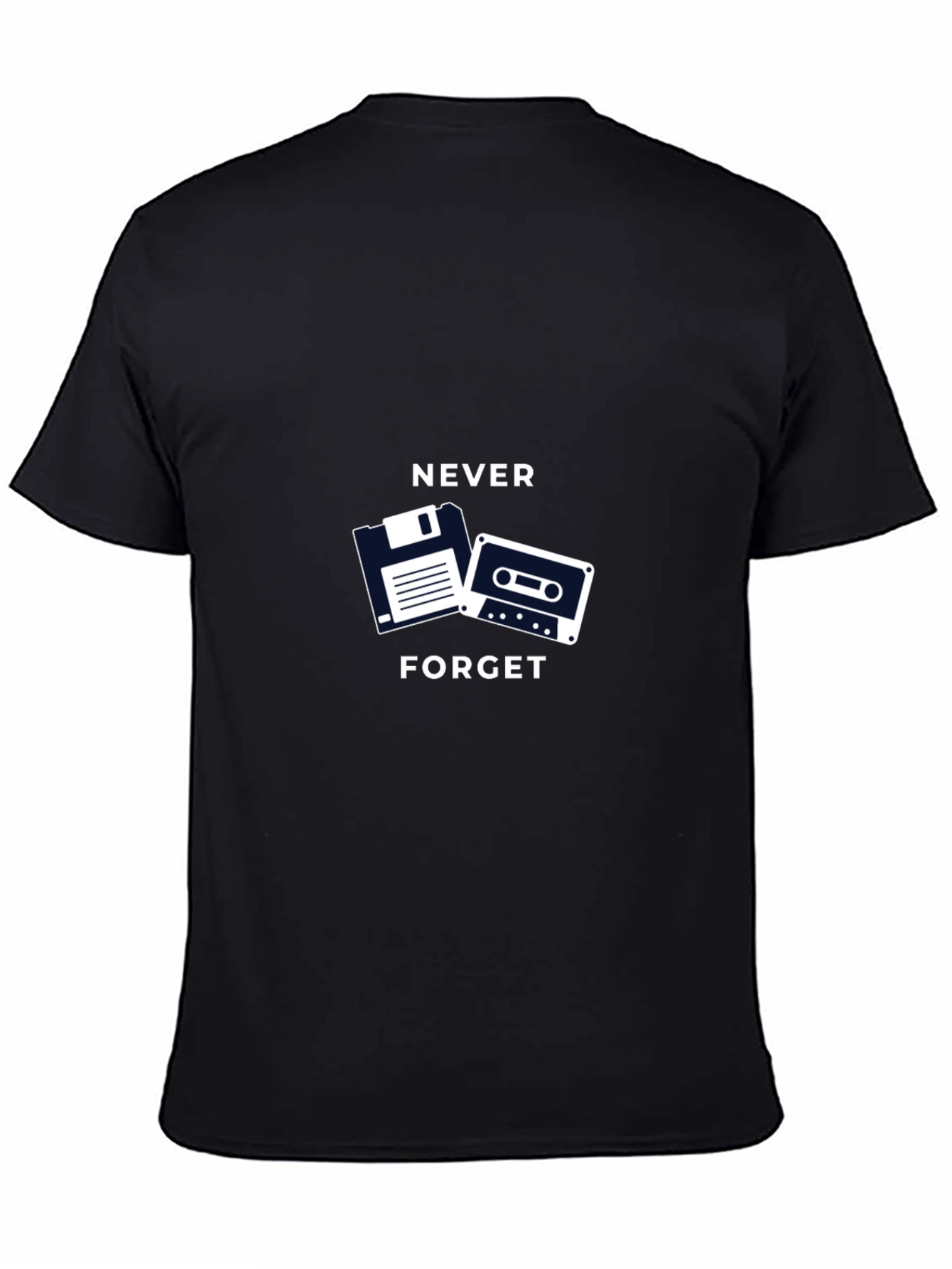 Black Never Forget Retro Tech T-Shirt view 4