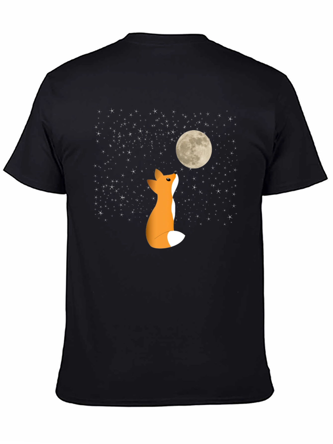 Black Fox Moon Graphic Tee - Soft Cotton Blend view 4