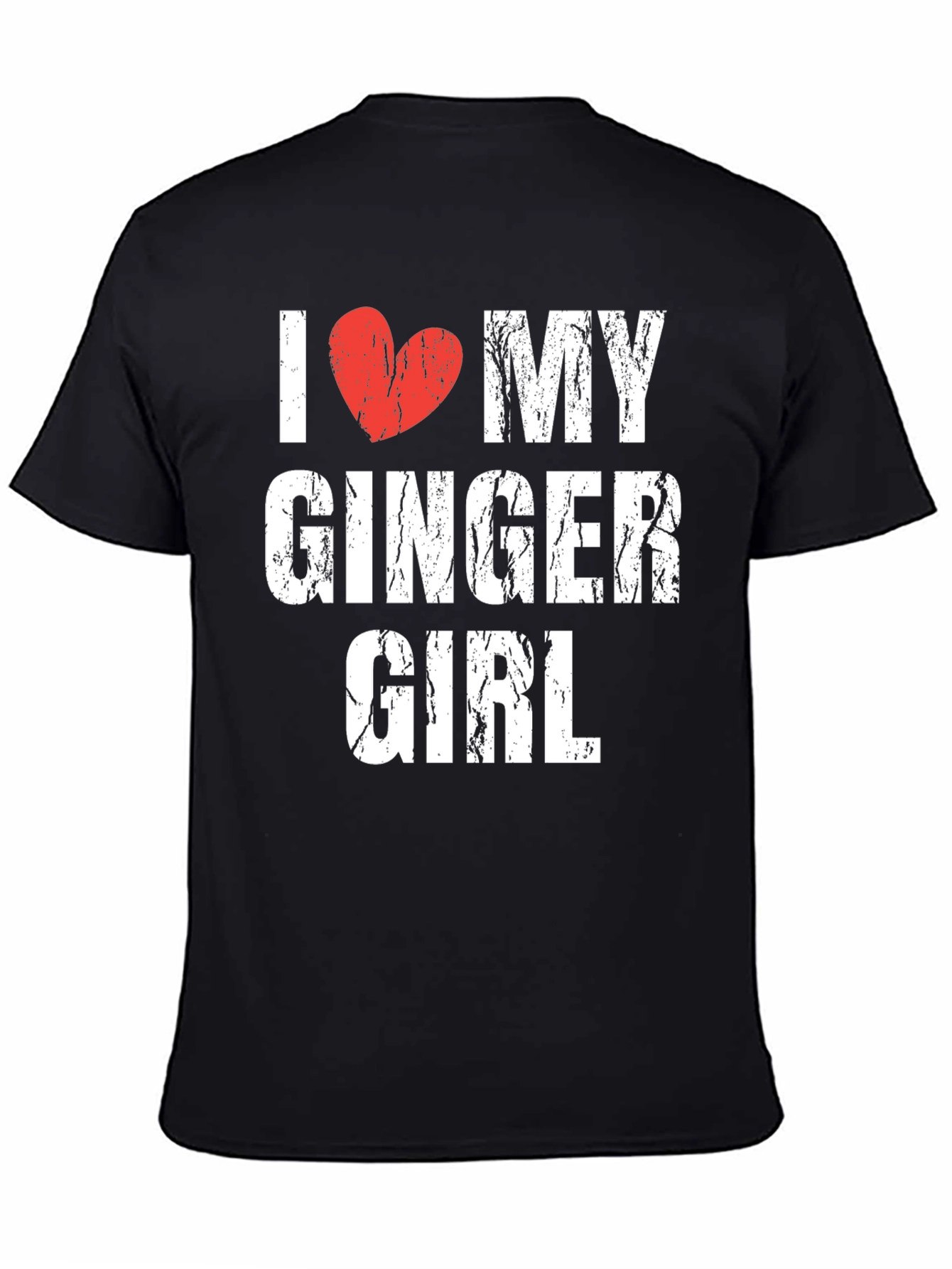 Black I Heart My Ginger Girl Tee - Distressed Graphic view 4