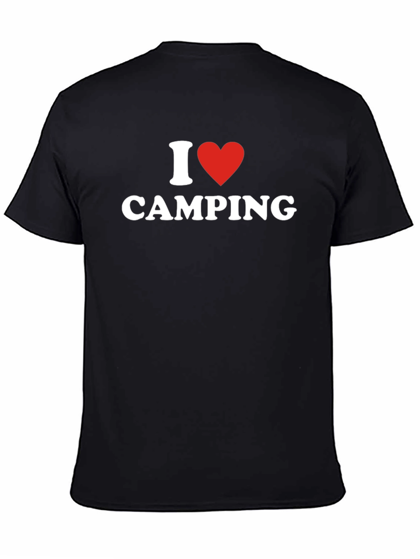 Black I Love Camping T-Shirt - Soft Cotton Graphic Tee view 4