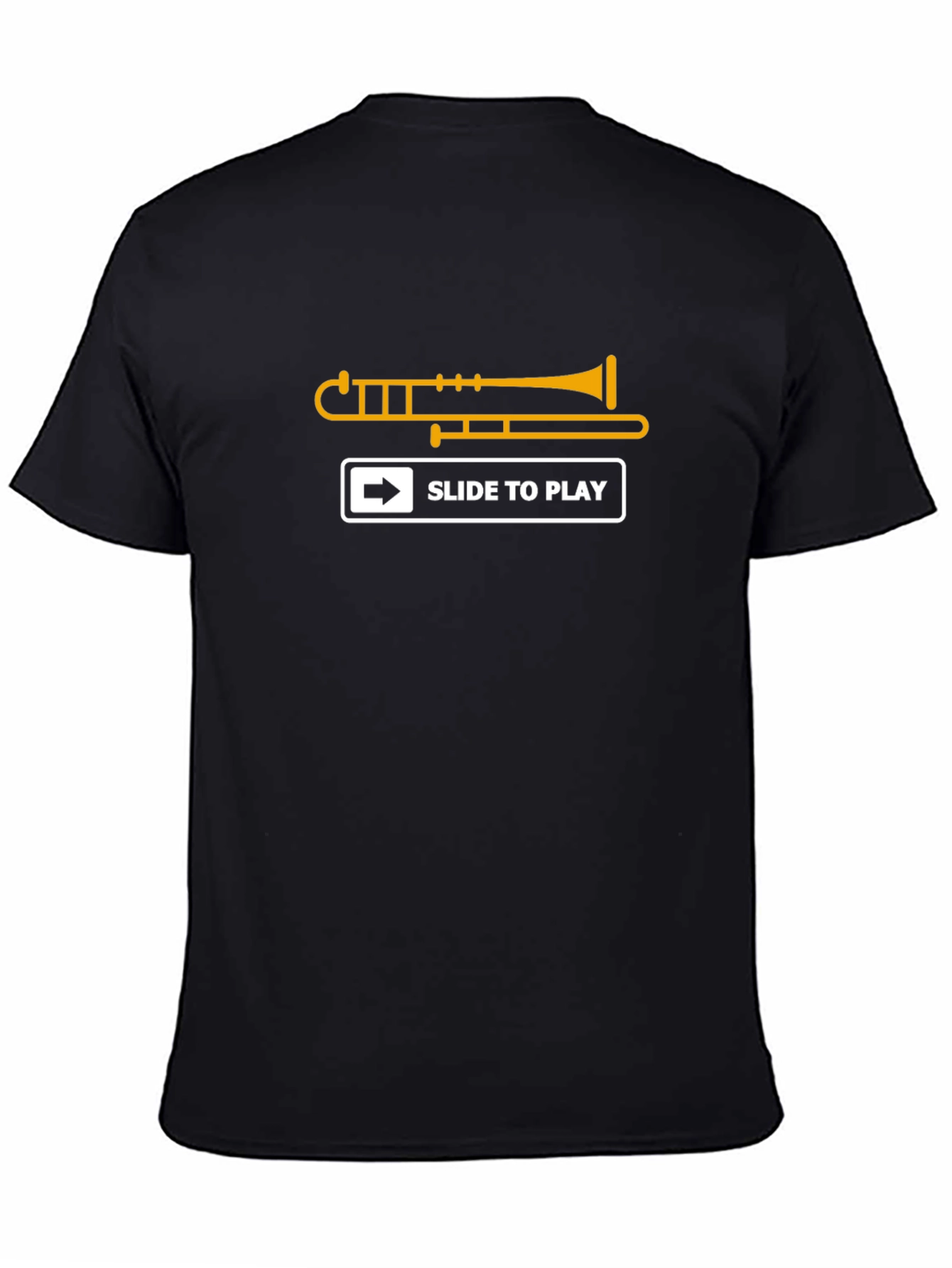 Black Slide to Play Trombone T-Shirt view 4
