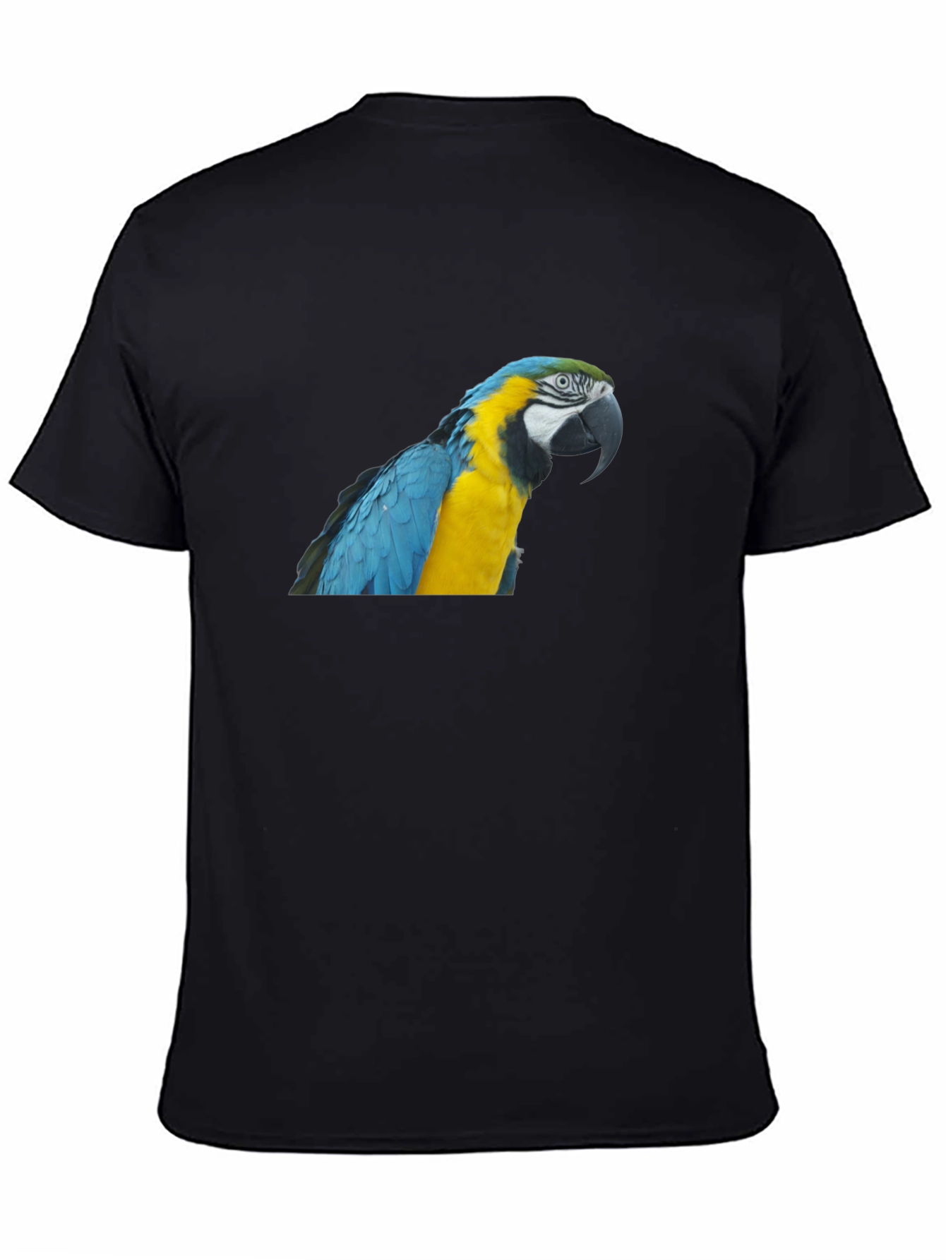 Black Parrot Graphic T-Shirt - Men's Crew Neck Tee view 4
