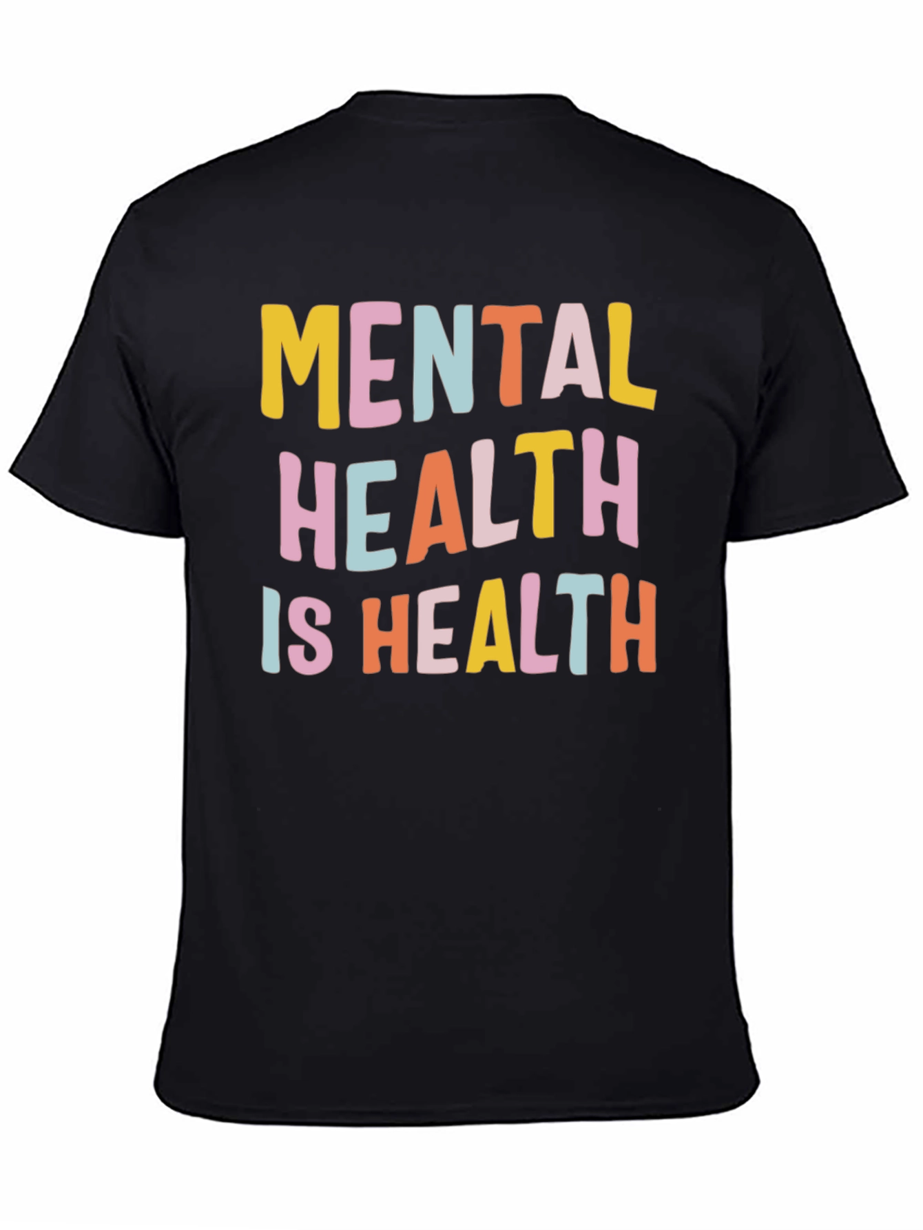Black Mental Health Is Health Graphic Tee - Black view 4