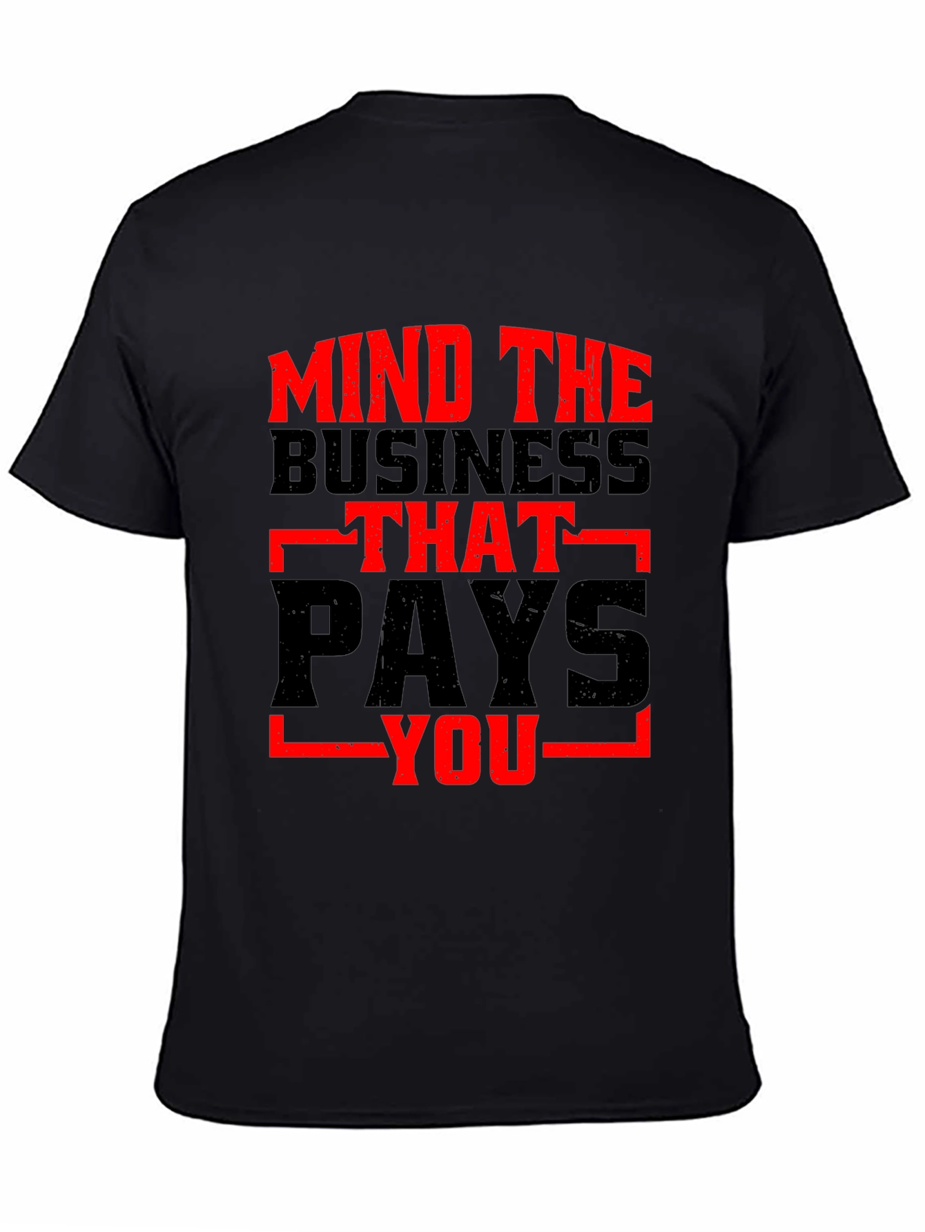 Black Mind the Business Graphic Tee - Bold Black Shirt view 4